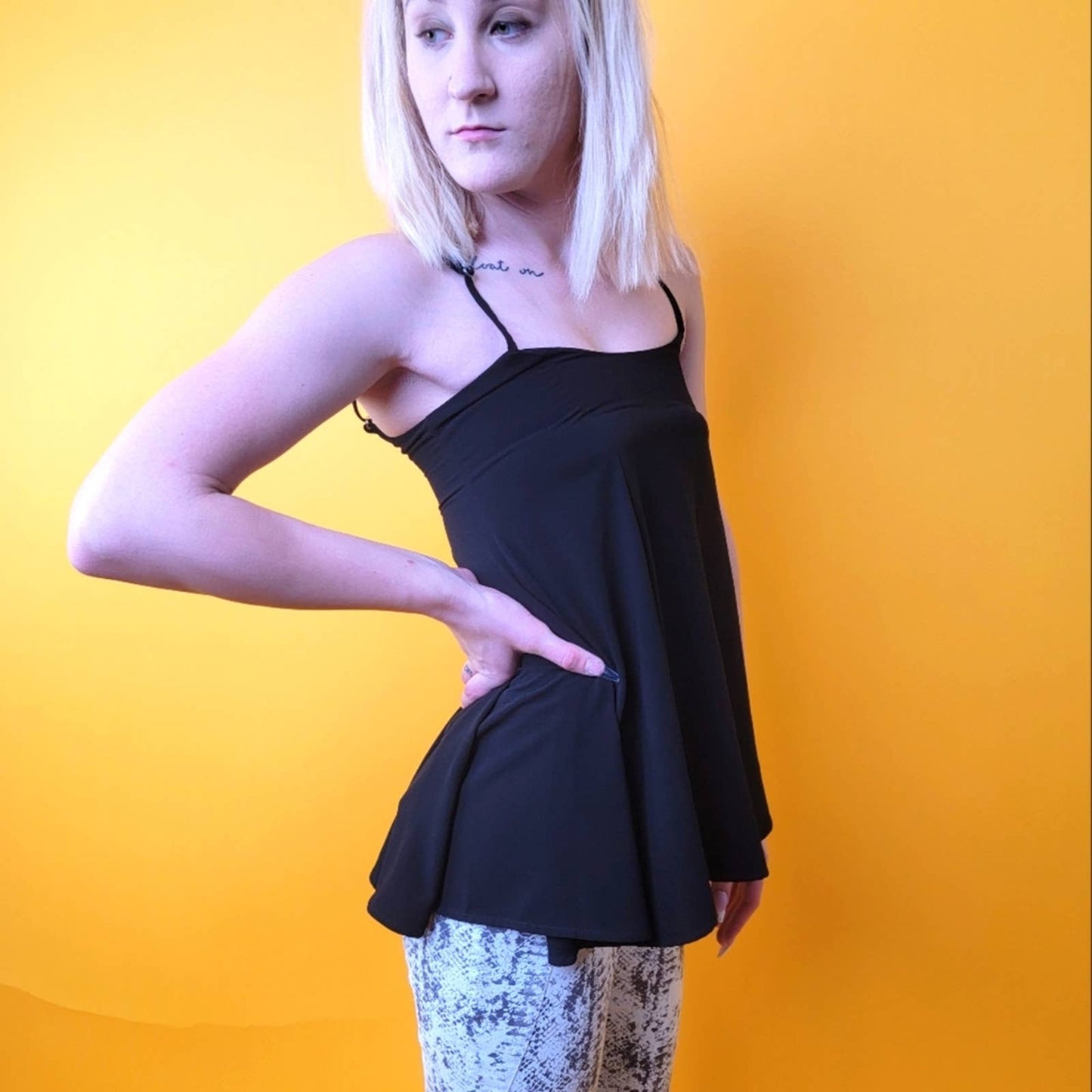 Yoins Black Tank Top Blouse - S