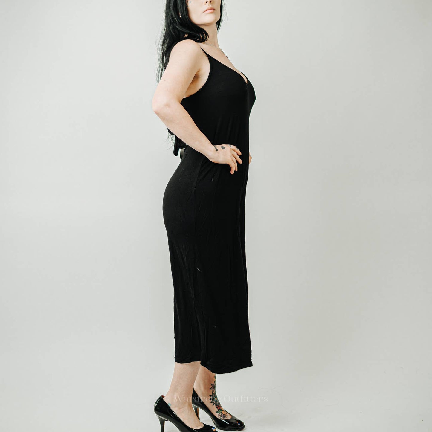 NWT 21 Saints Black Wide Leg Romper Jumpsuit - M