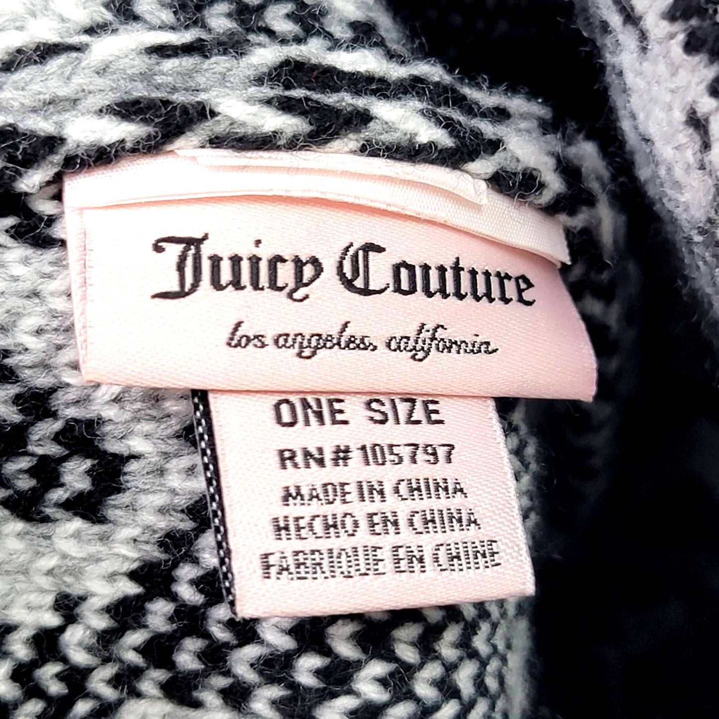 Juicy Couture Black & White Beanie Cap