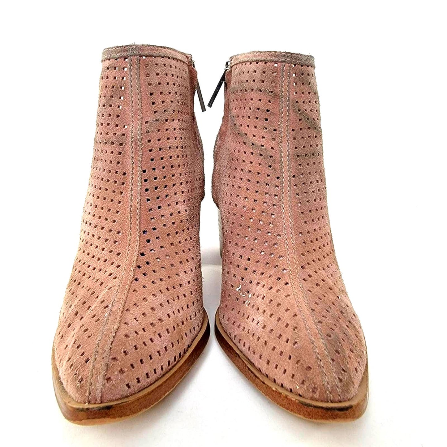 1.State Larocka Perforated Chunky Block Heel Bootie - 8.5