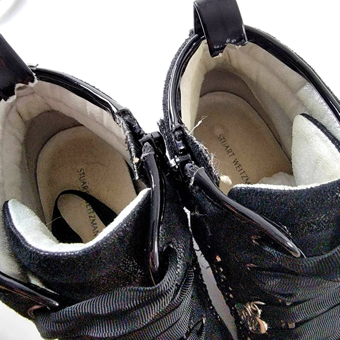 Stuart Weitzman Vance Clare Black Sneaker Shootie Bootie