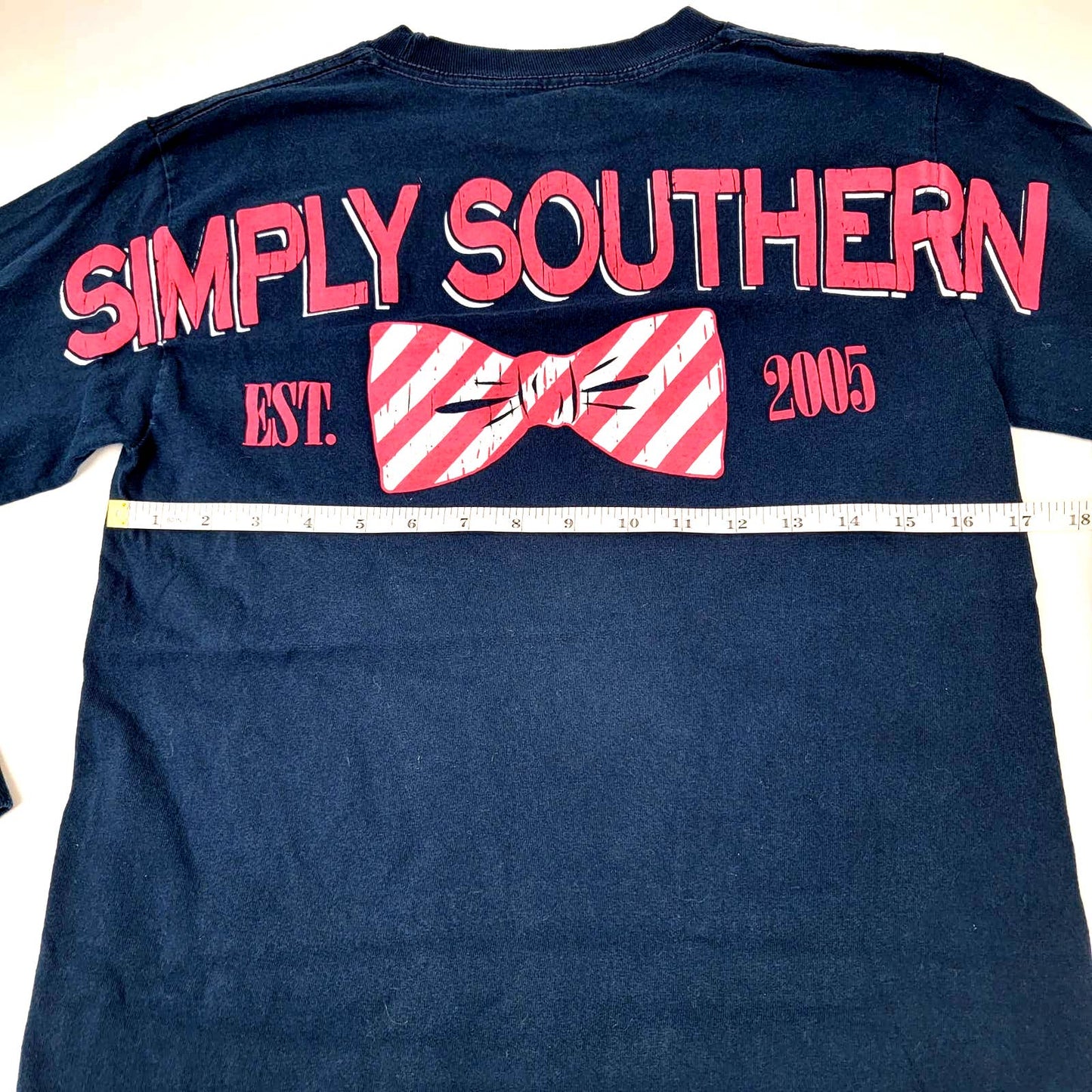 Simply Southern Striped Bow Long Sleeve Shirt - S