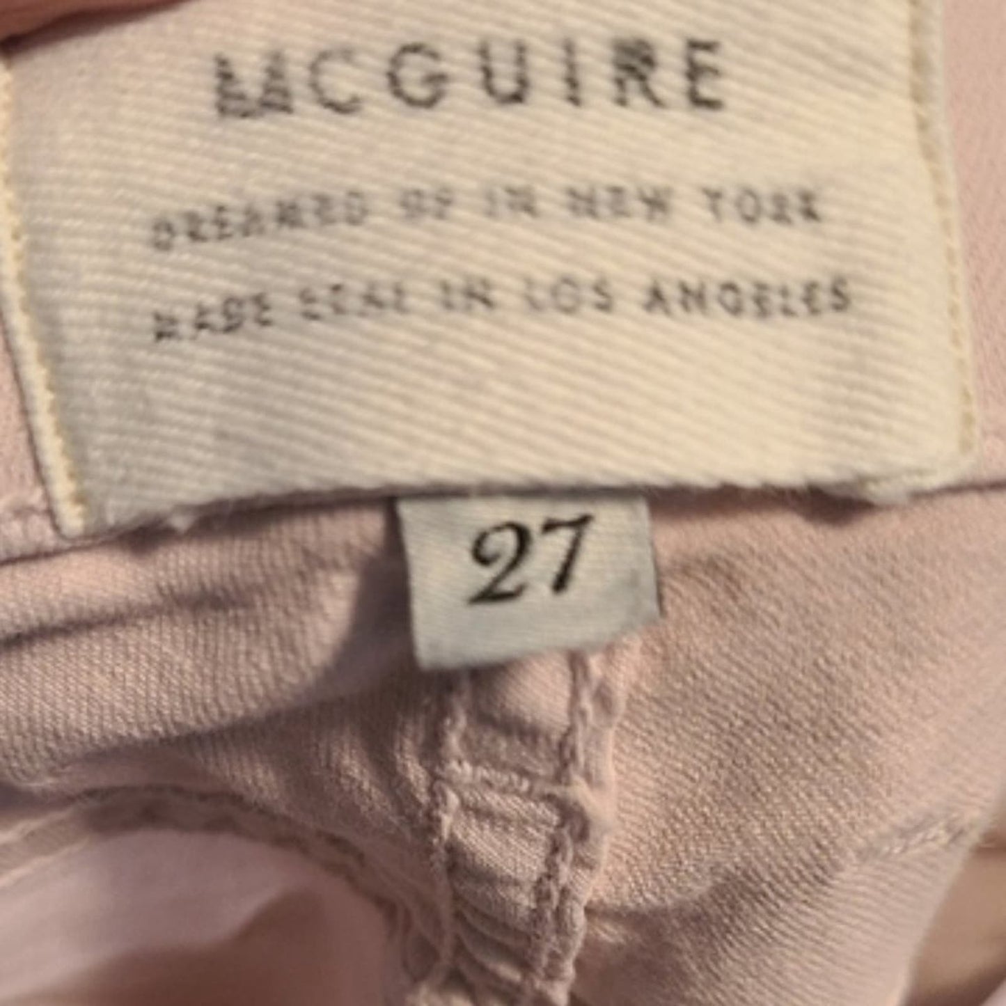 Anthropologie x McGuire Isabeli Lace Up Pastel Pink Paint Splat Skinny Jeans - 27