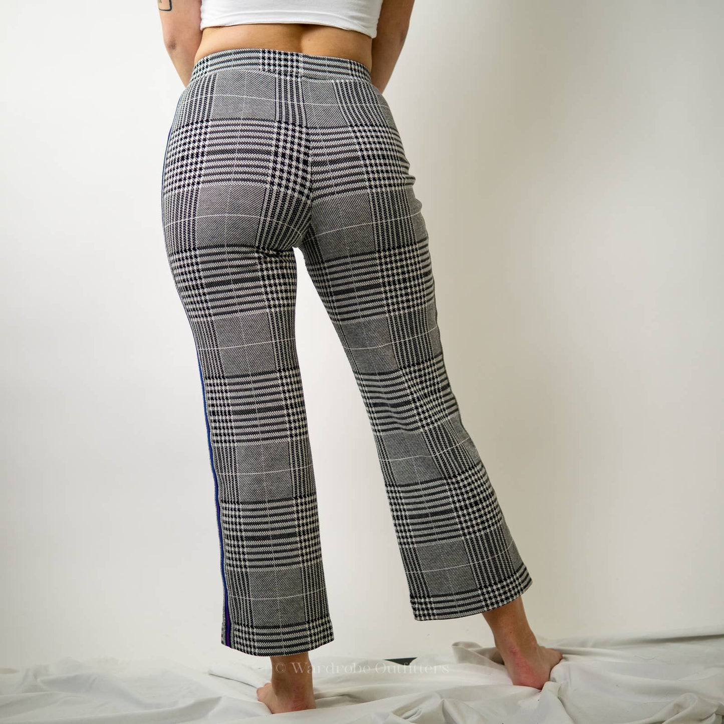 Plaid Stripe Legging Track Pant Joggers - M