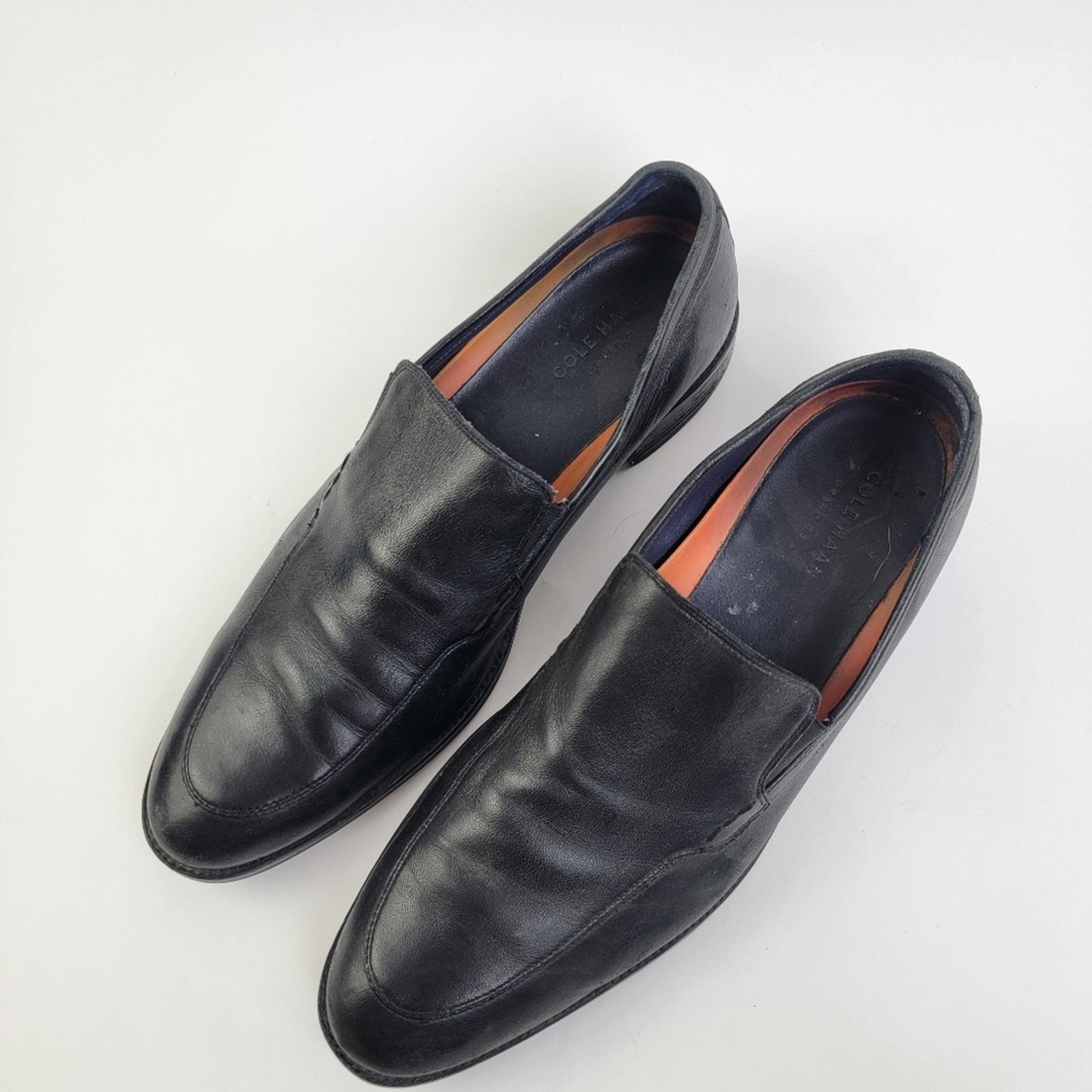 Cole Haan Grand OS Lenox Hill Venetian Black Leather Slip On Dress Loafers - 12