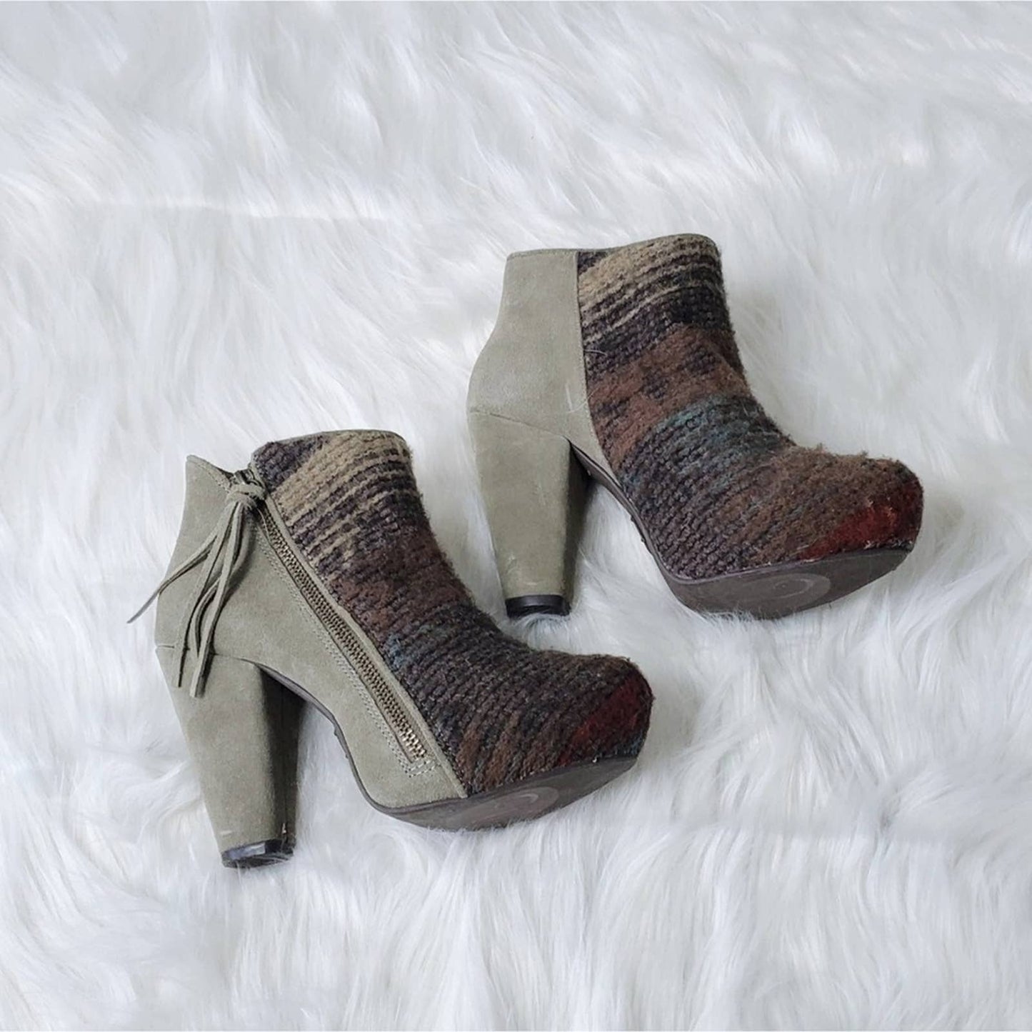 Vogue Picante Aztec Chunky Platform Boots - 6
