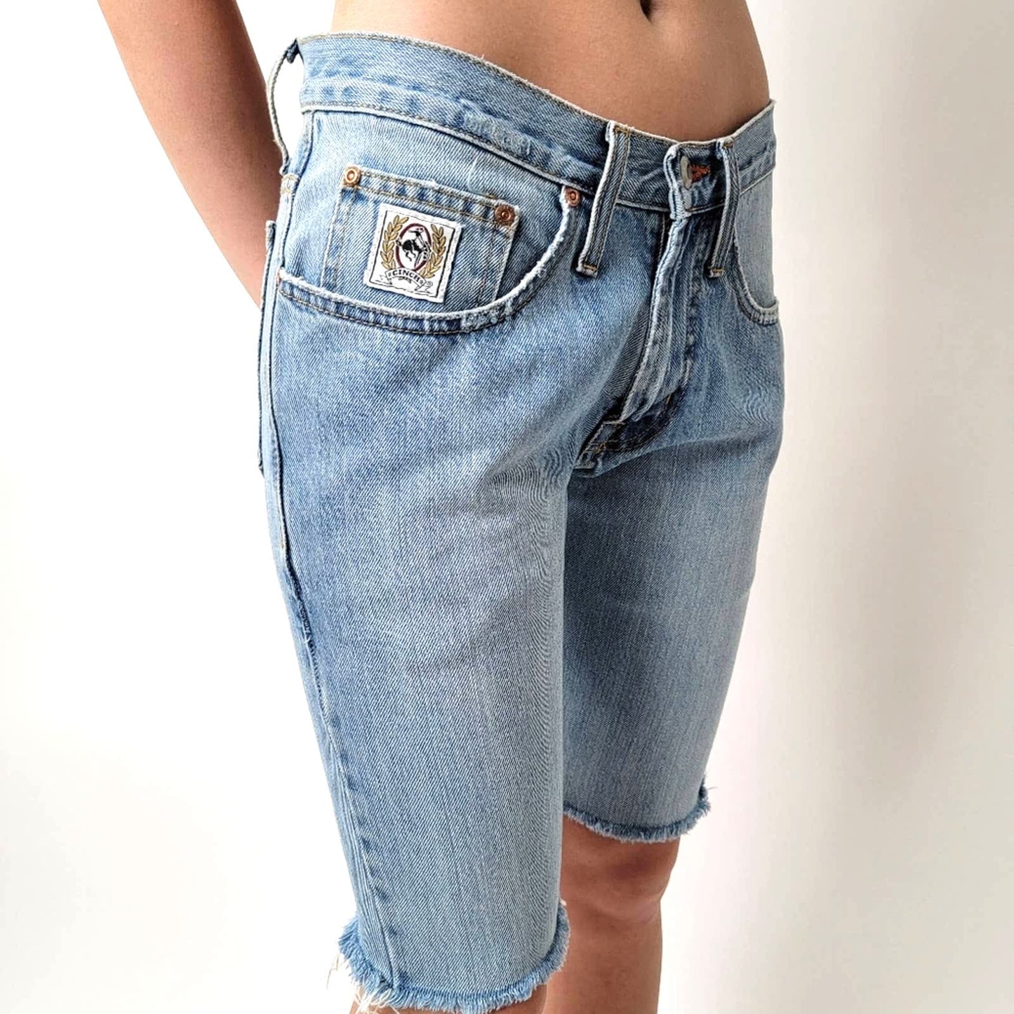 Vintage Cinch Rocky Mtn. Skinny Cutoff Denim Jean Shorts -29