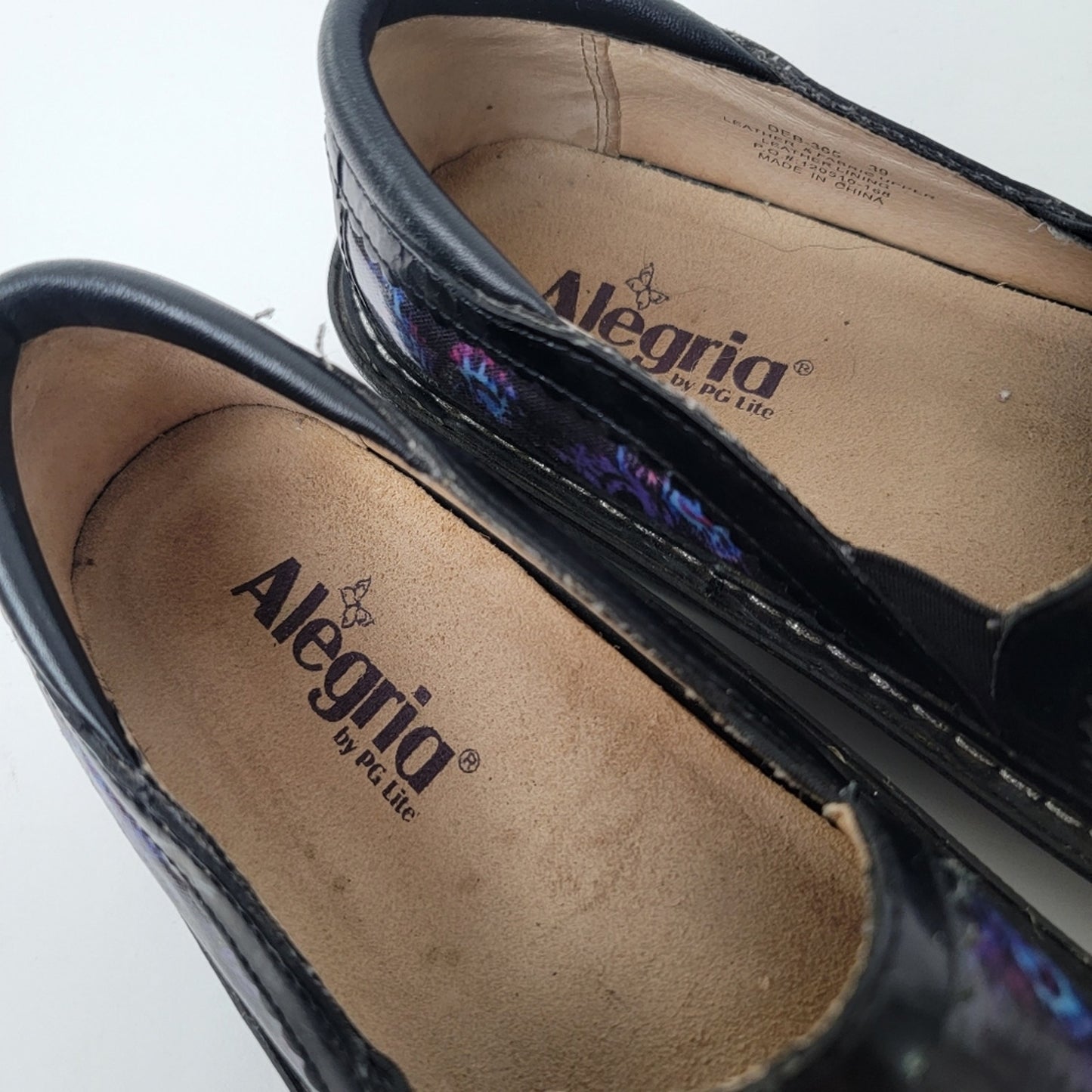 Alegria Debra Peacock Slip On Loafer Platform Clogs - 9