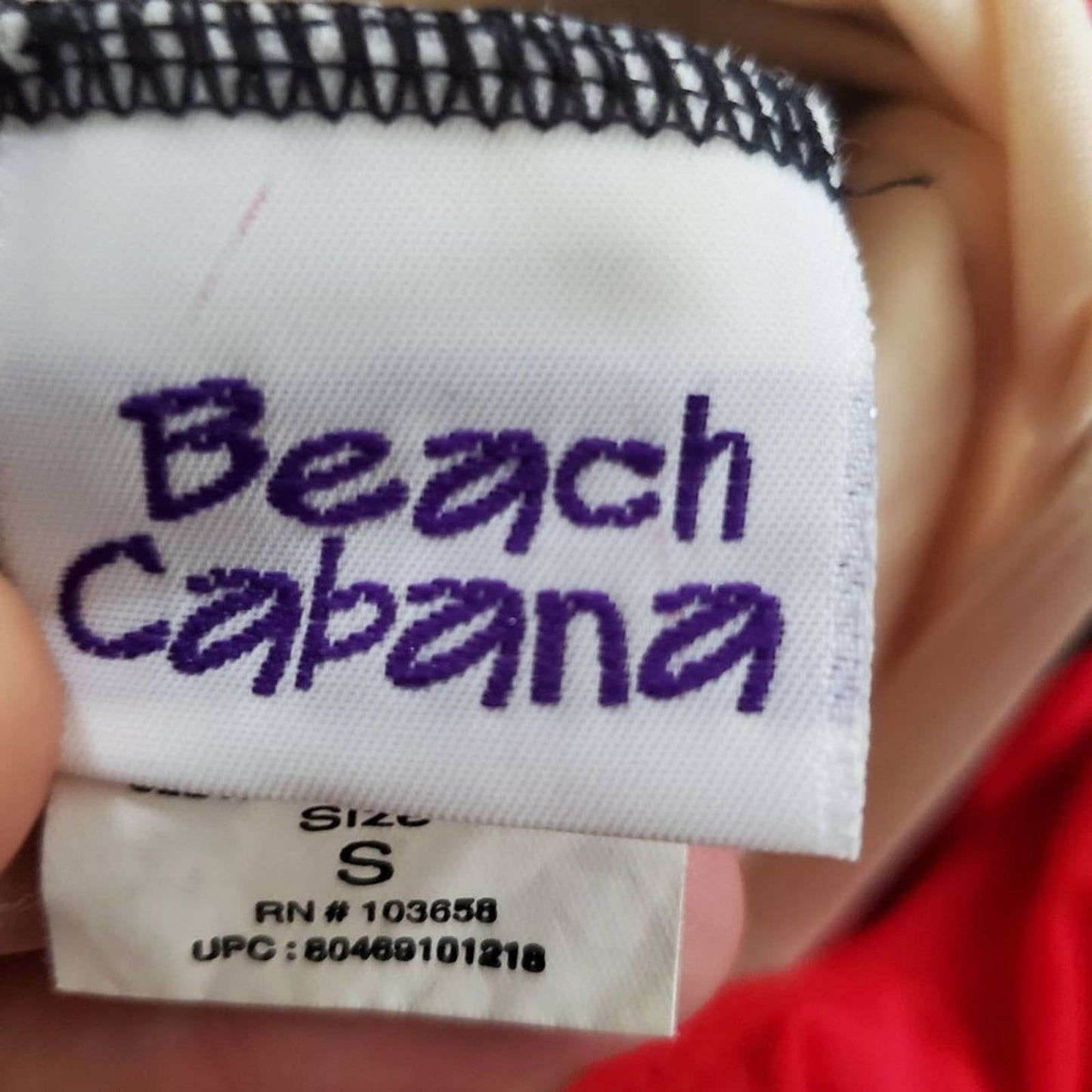 Beach Cabana Racerback Fire Red Swimsuit - S