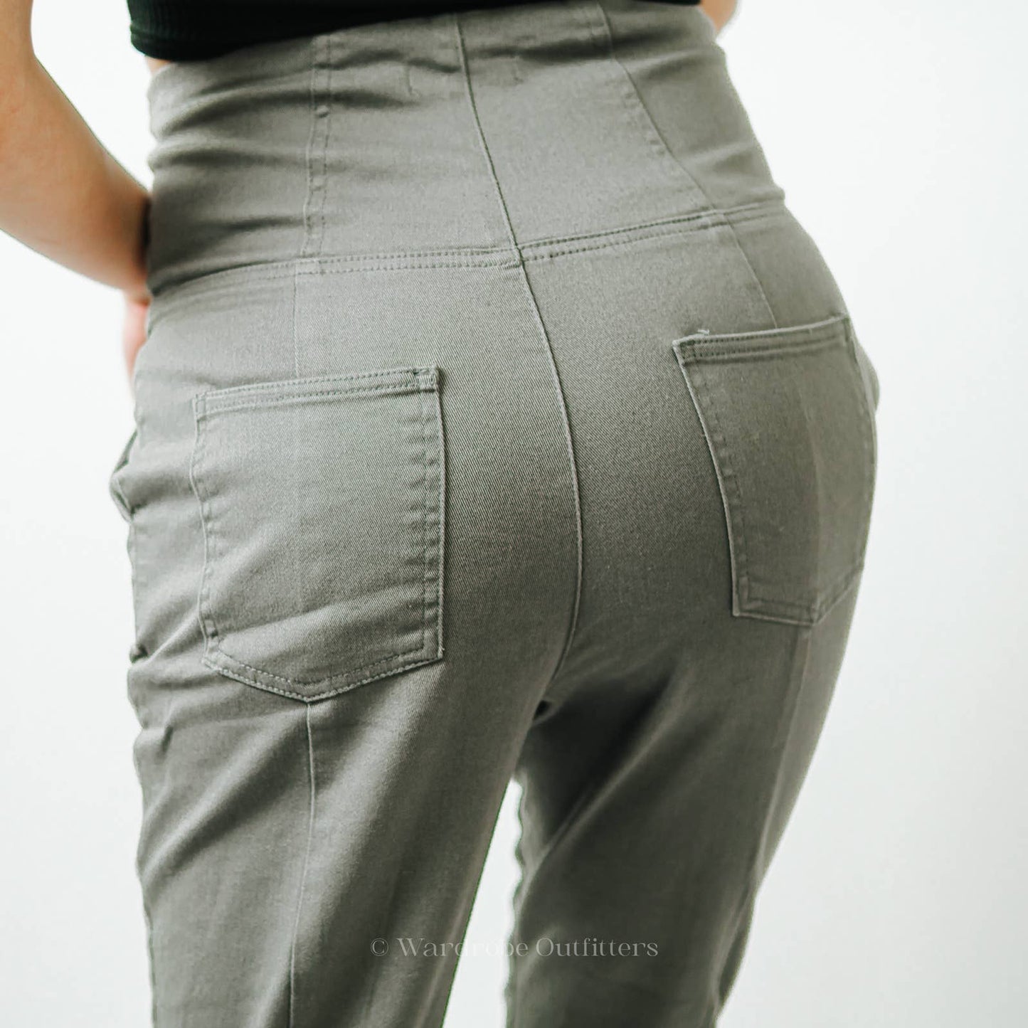 ASOS High Rise Elastic Waist Pants