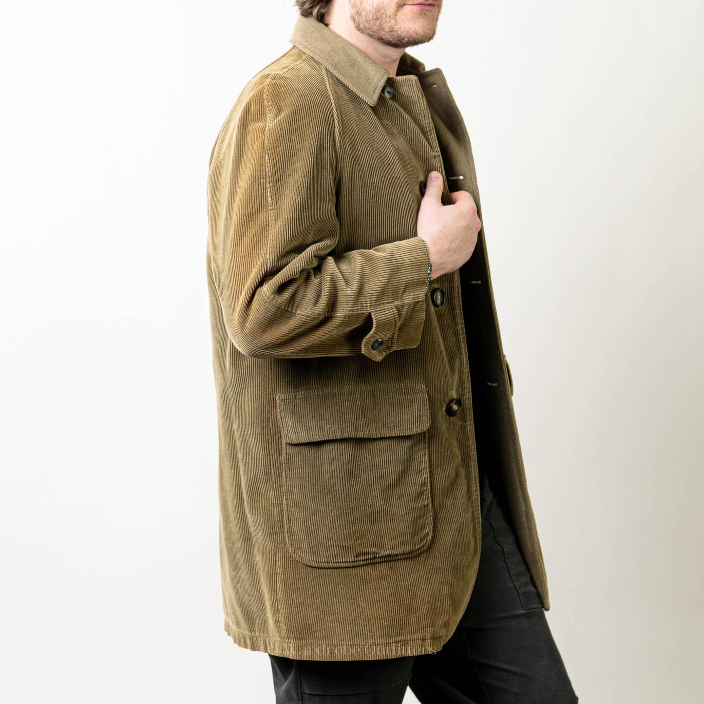 Vintage 1960's Cresco Corduroy Sherpa Lined Collared Coat