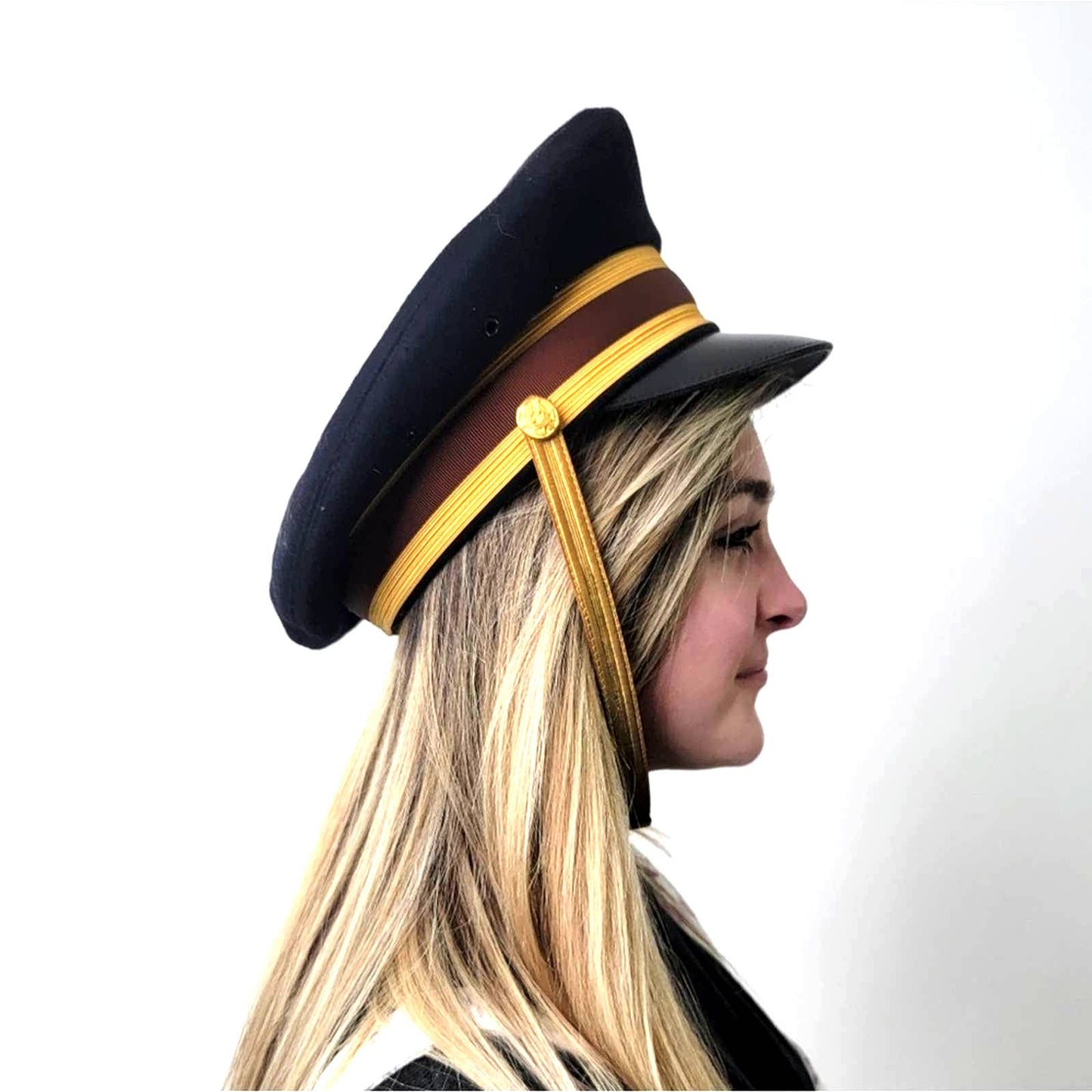 Vintage 70s Flight Ace Fur Felt Military Hat