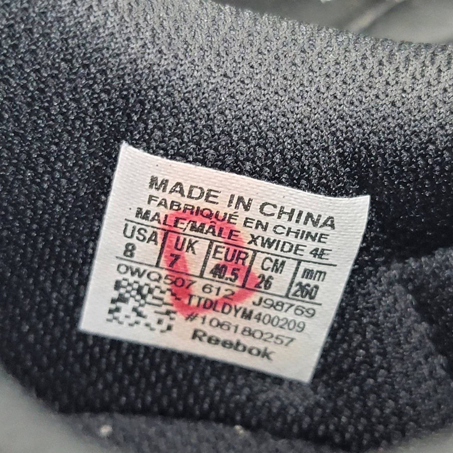 Reebok Black Classic Leather Sneaker Tennis Shoes - 8