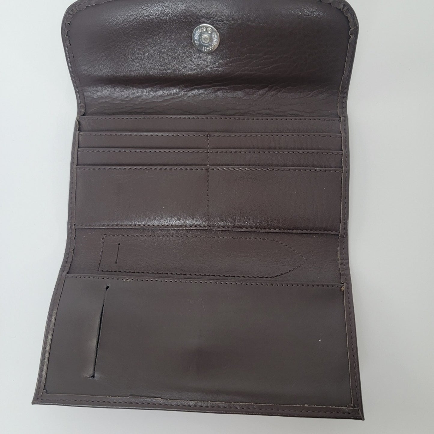 Coach Trifold Chocolate Brown Leather Wallet