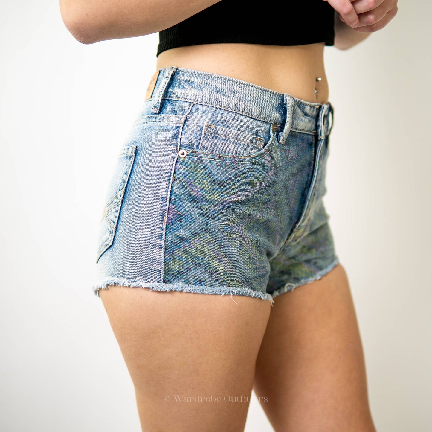 Bethany Mota for Aeropostale Denim High Rise Shorty Shorts