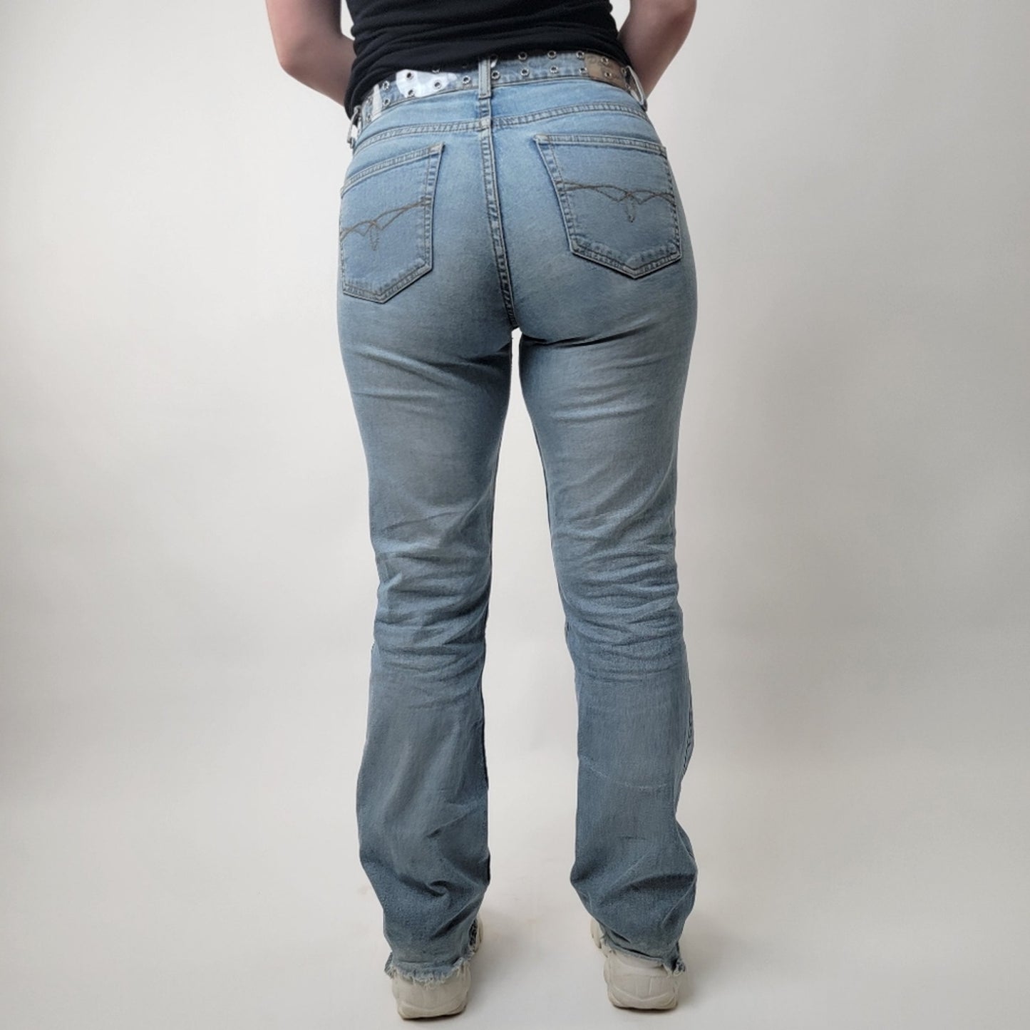 Vintage Y2K Flare low rise light wash Paris Blues Jeans - 9