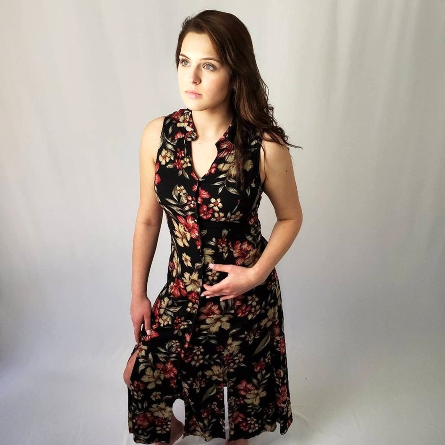 Vintage Bentley Floral Prairie Maxi Dress - 8