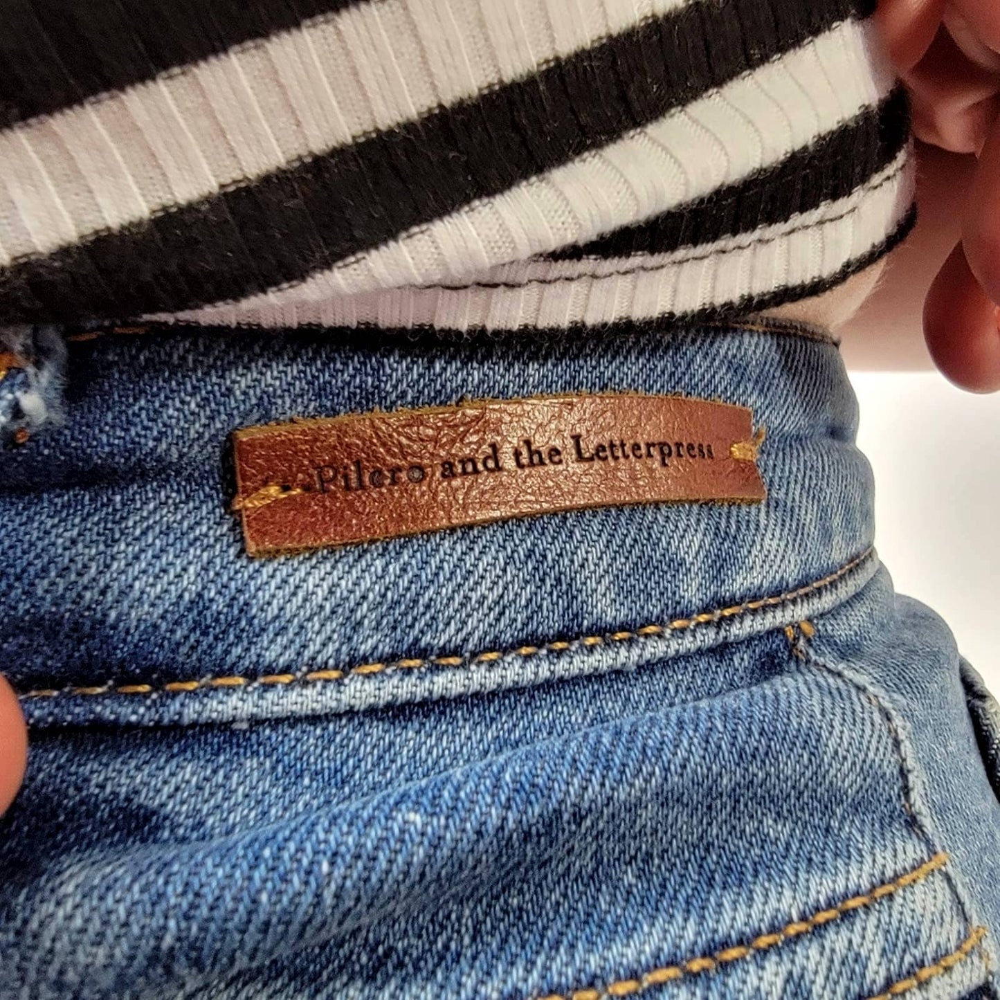 Anthro Pilcro & The Letterpress Blue Jean Skirt