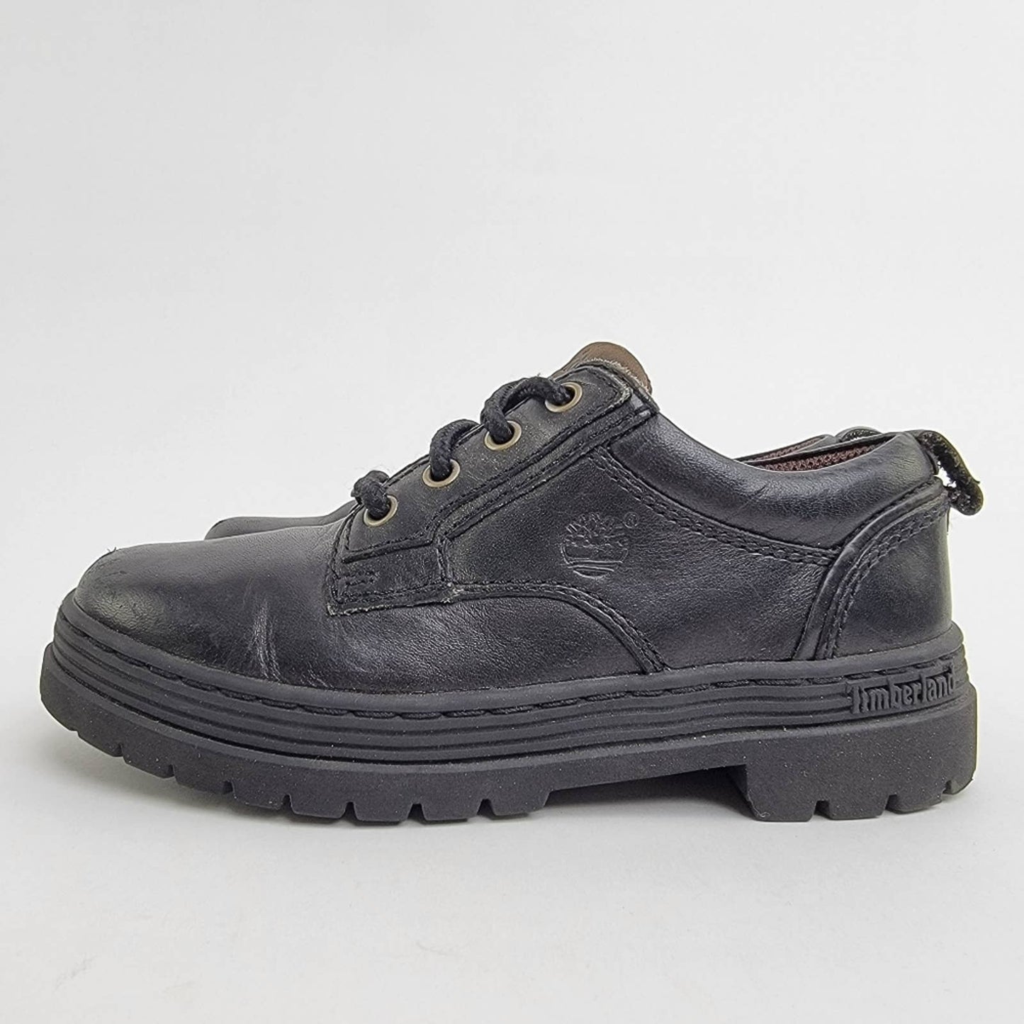 Timberland Black Leather Lace Up Oxford Shoes - 1.5C