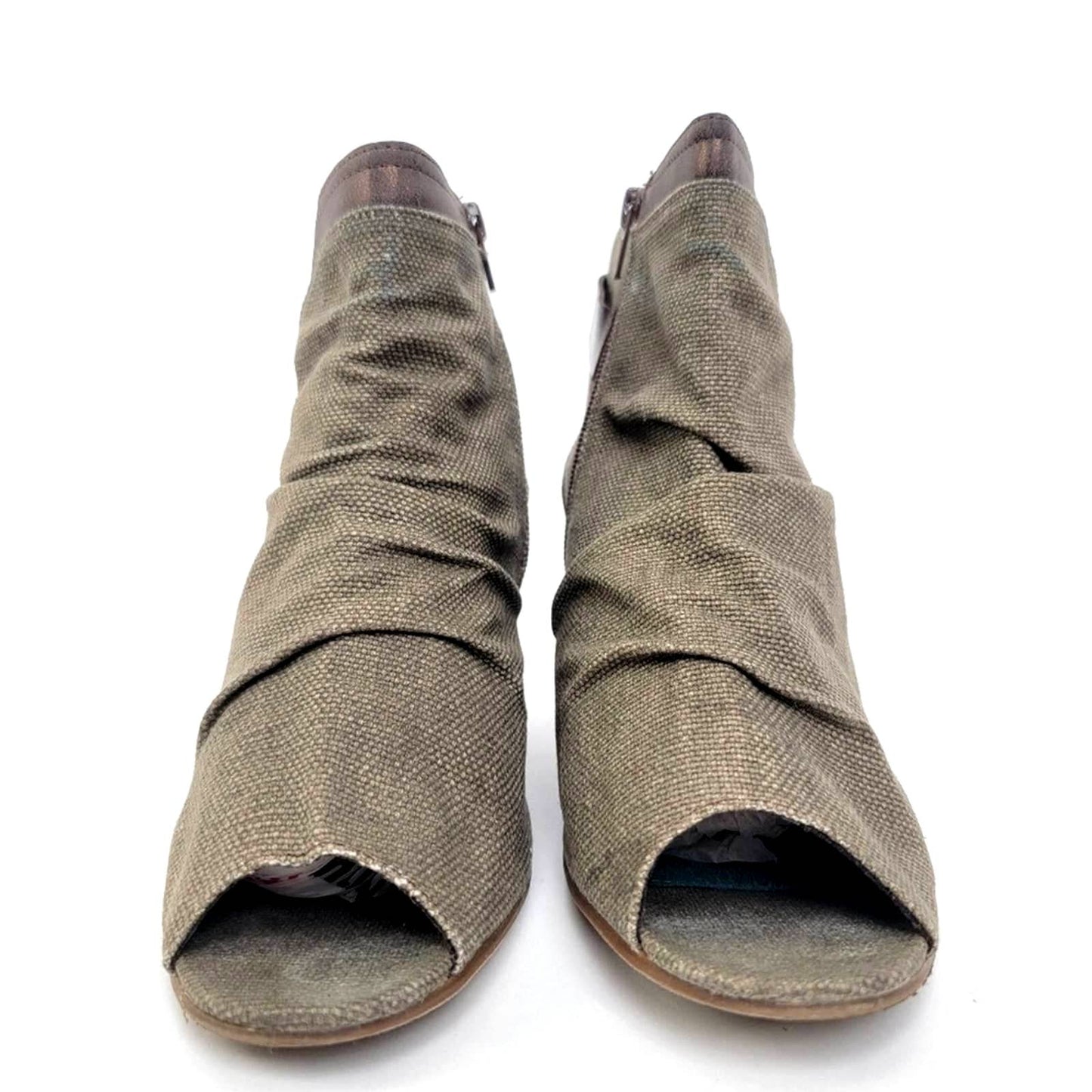 Blowfish Malibu Hemp Canvas Open Toe Wedges - 10