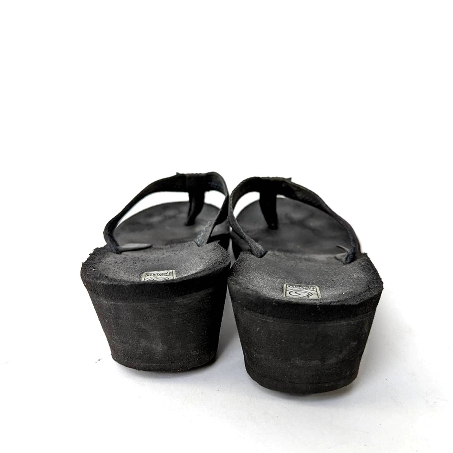 Teva Mush Black Wedge Flip Flop Sandals
