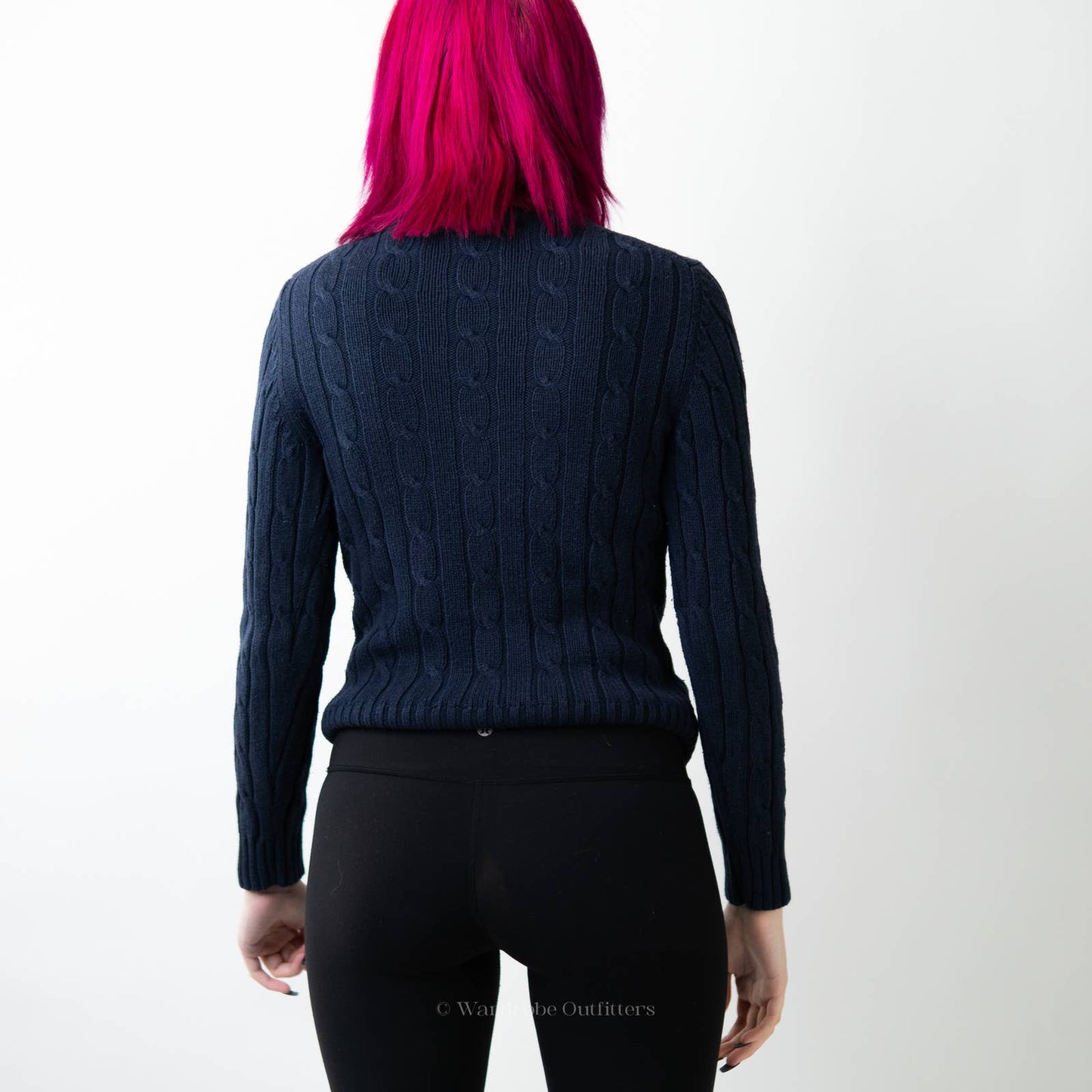 Vineyard Vines Navy Blue Cable Knit Pullover Sweater - M