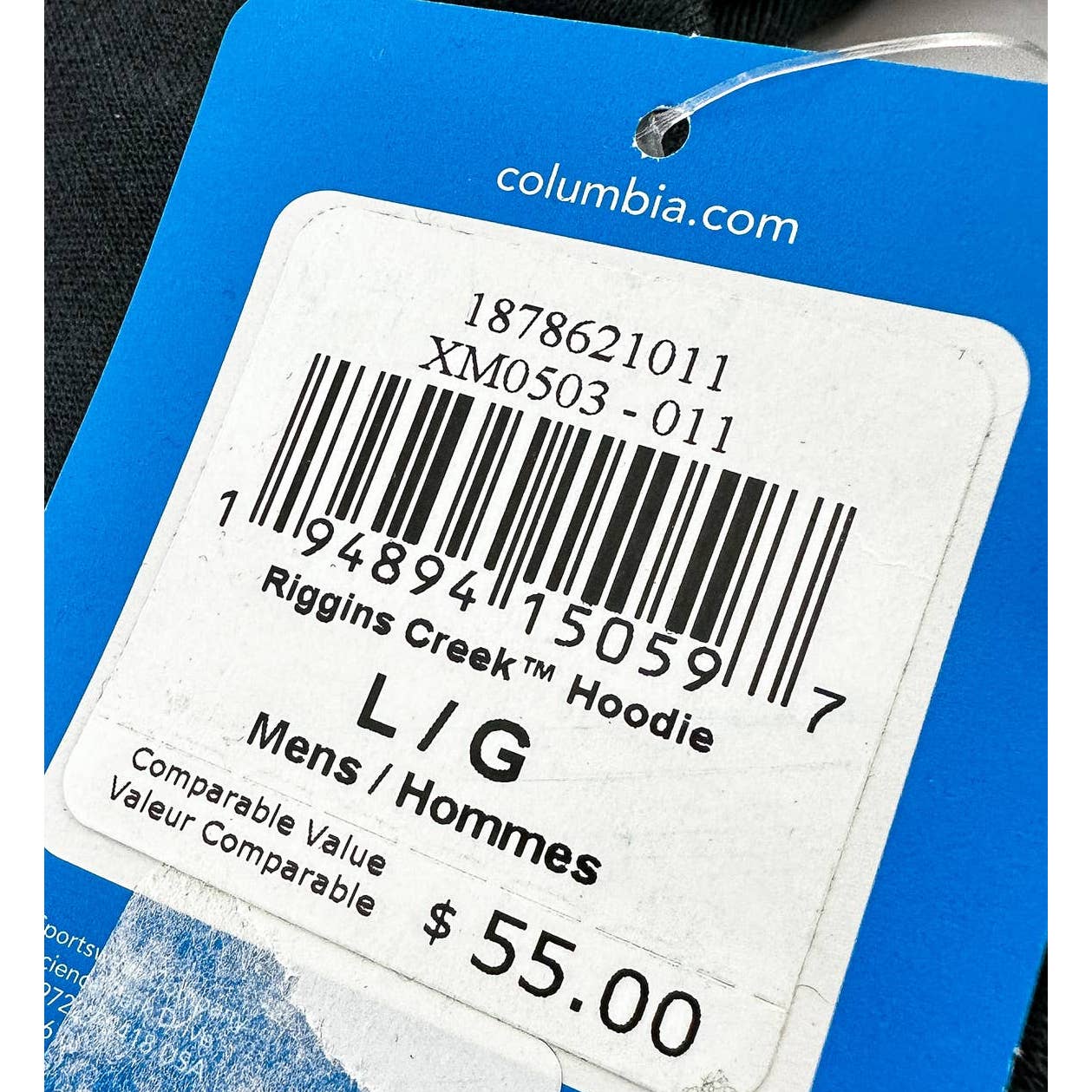 NWT Columbia PFG Black Hoodie - L