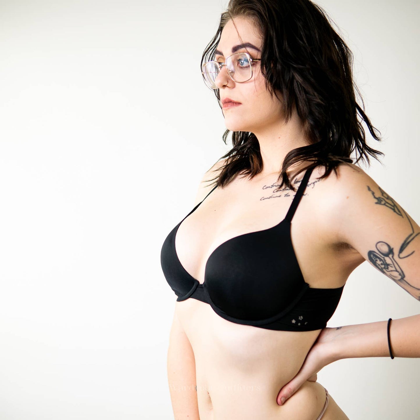 aerie Black Real Me Full Coverage Push Up Bra - 34D