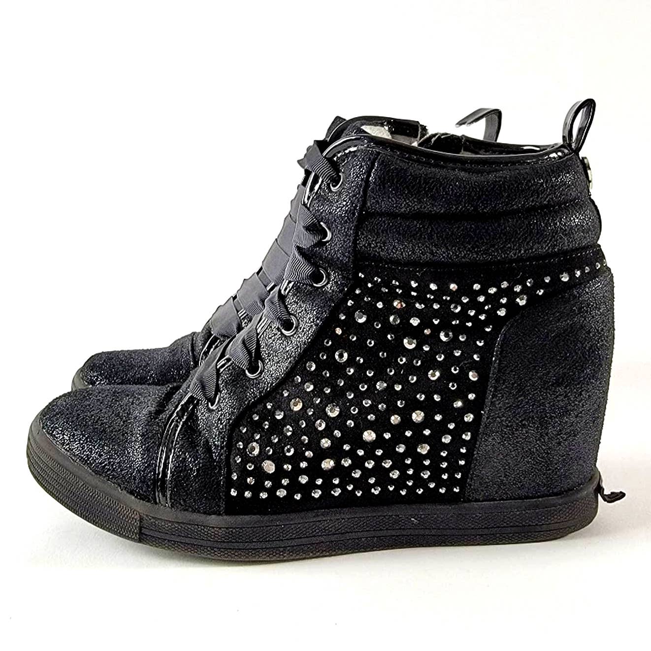 Stuart Weitzman Vance Clare Black Sneaker Shootie Bootie