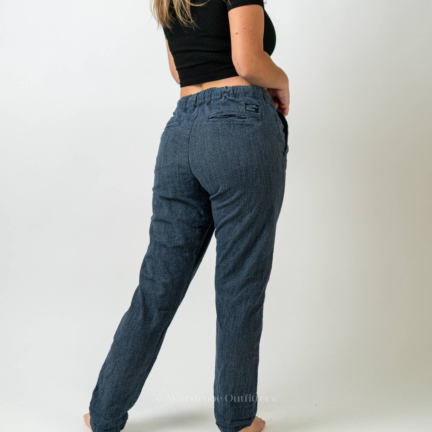 OBEY Navy Blue Denim Jogger Pants