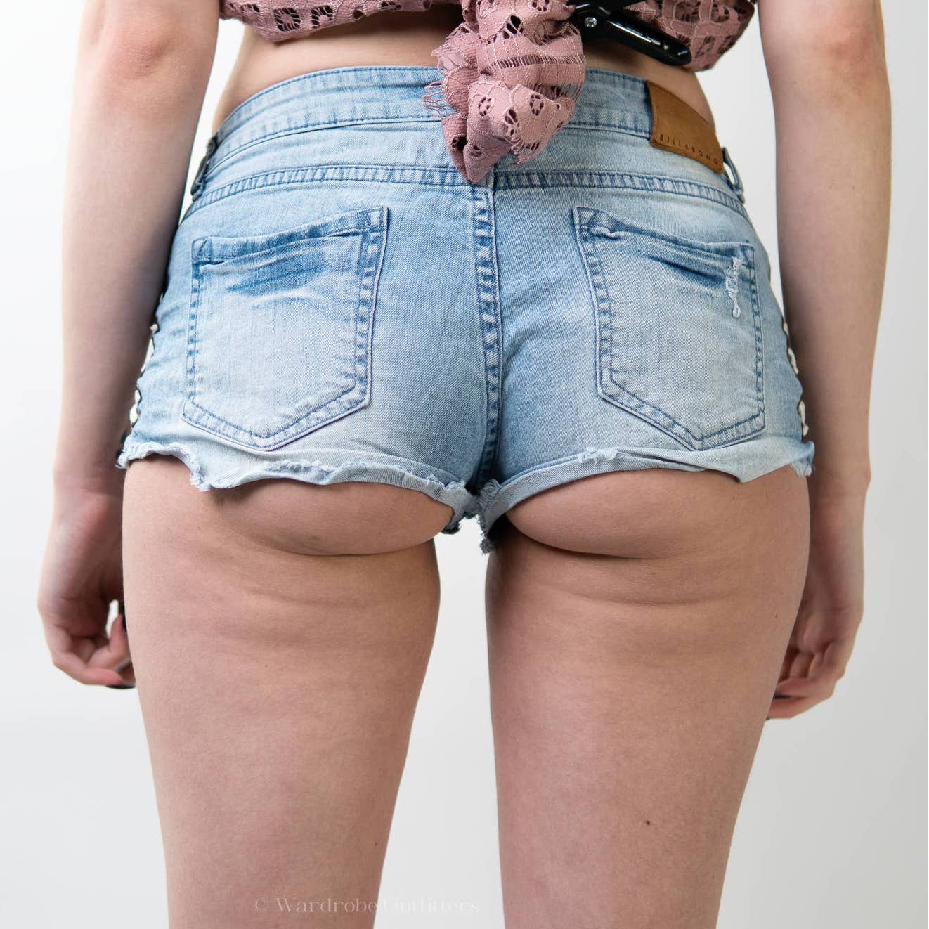 Y2K Billabong Cutoff Lace Side Micro Mini Jean Shorts