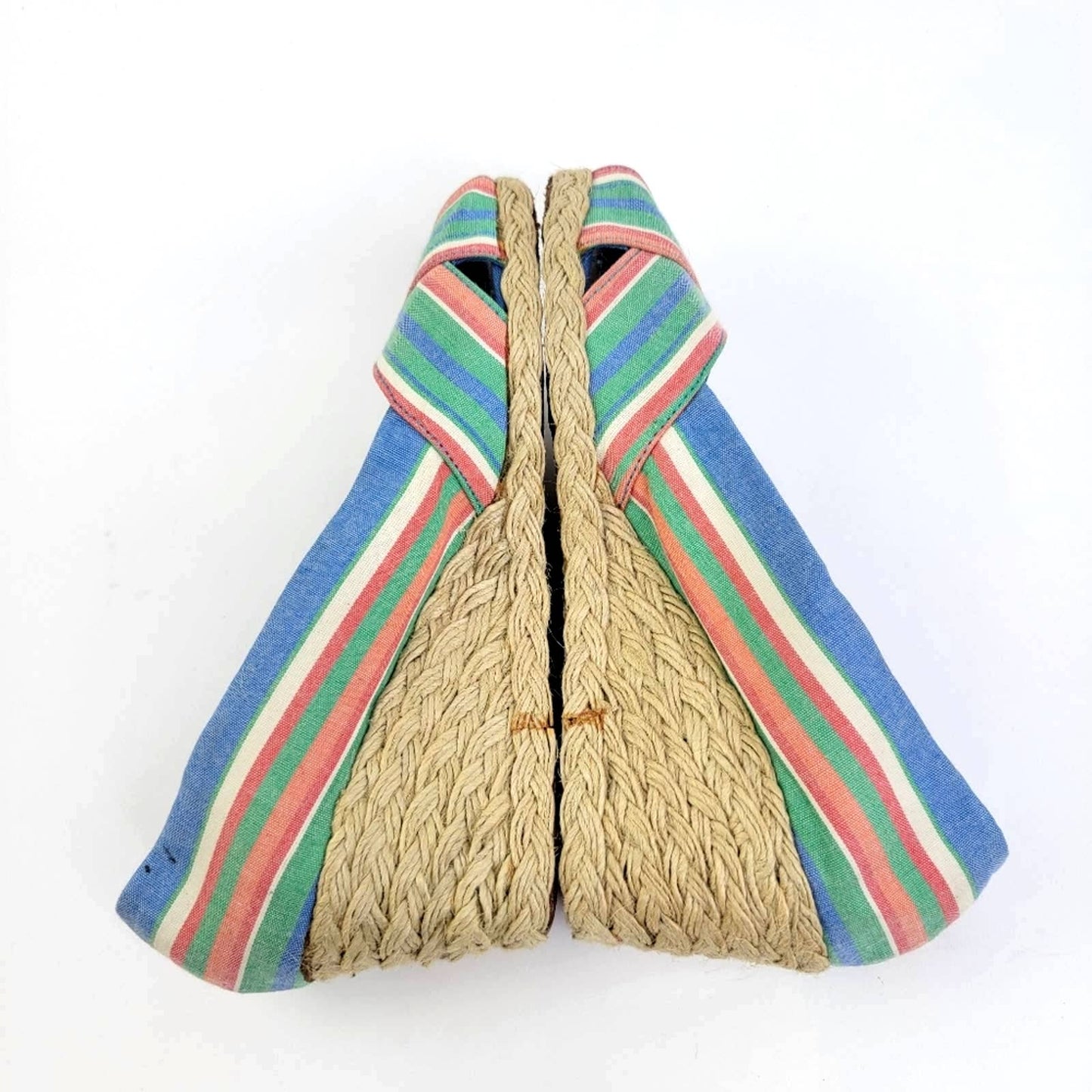 LAUREN Ralph Lauren Cecilia Rainbow Espadrille Wedge Sandal Pump Shoes - 6.5