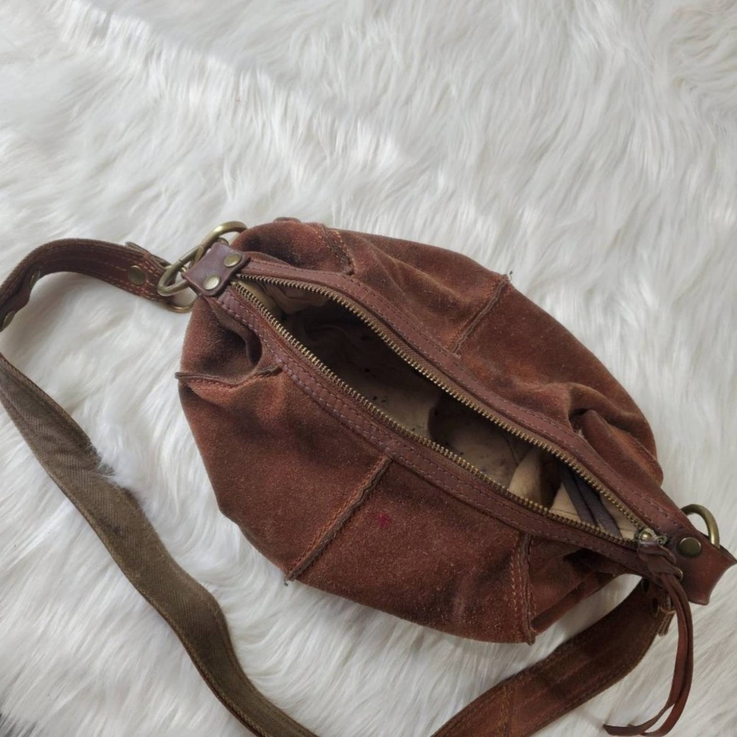 Lucky Brand Y2K Brown Leather Shoulder Bag
