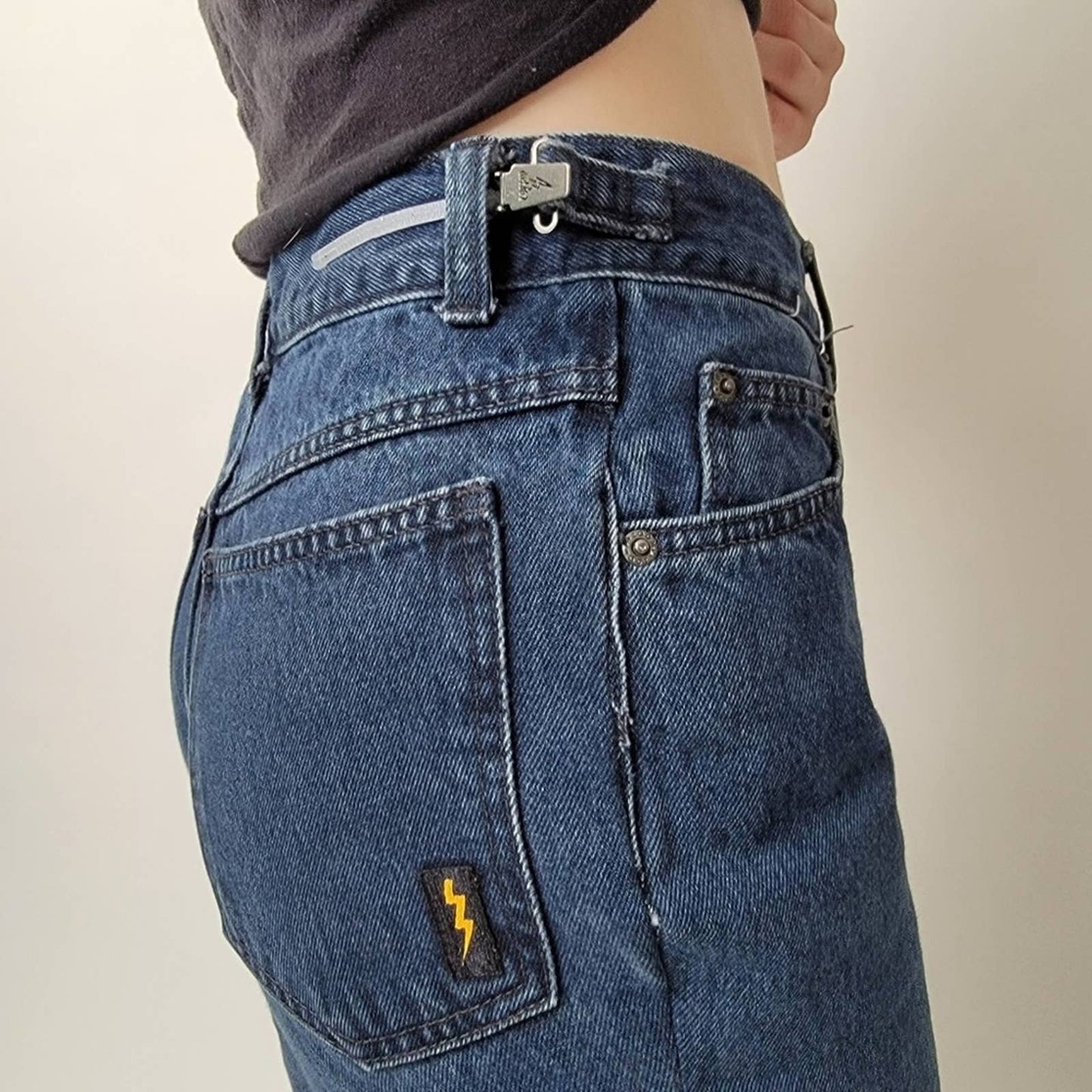 ⚡️ZOOMP⚡️ Vintage Y2k Aesthetics High Rise Raw Hem Denim Jeans - 6