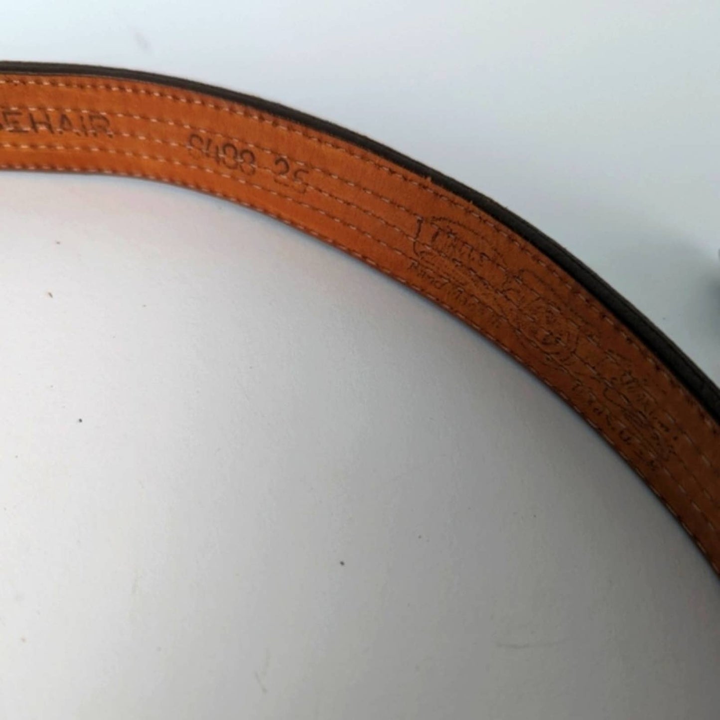 Vintage 80s Leather and Horsehair Western Belt - M