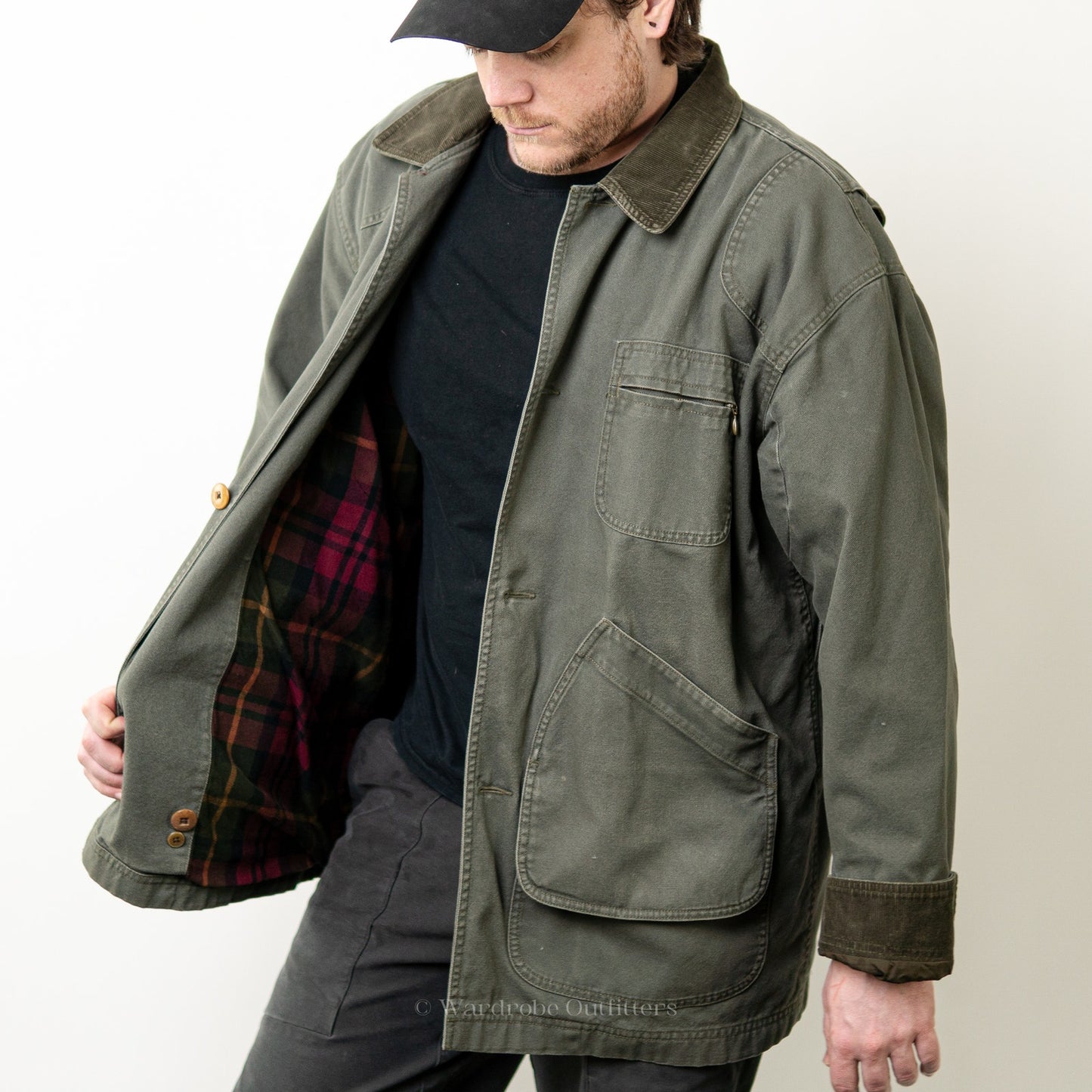 Vintage 90s L.L. Bean Canvas Forest Green Barn Jacket - XL