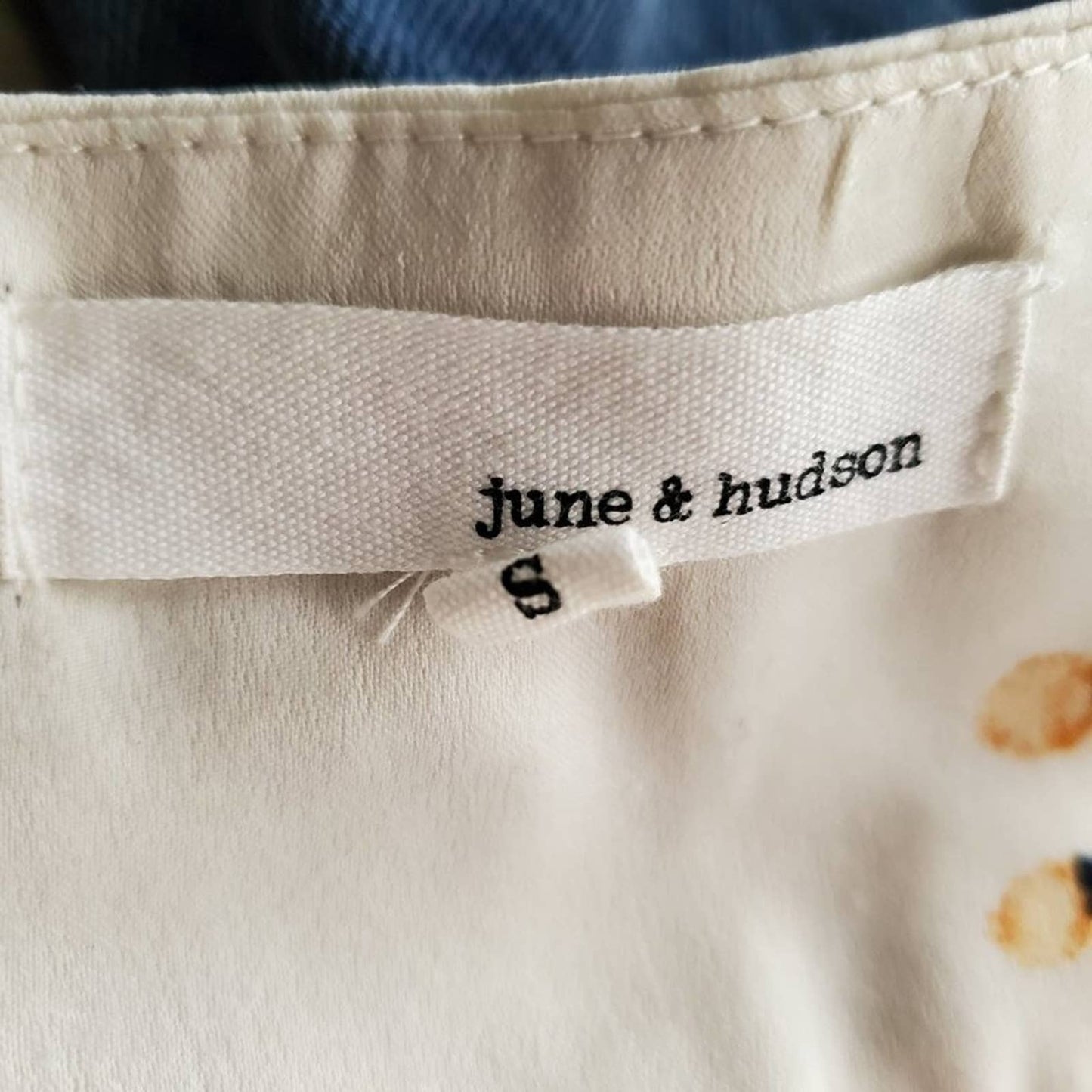 June & Hudson Floral Wrap Peplum Blouse - S