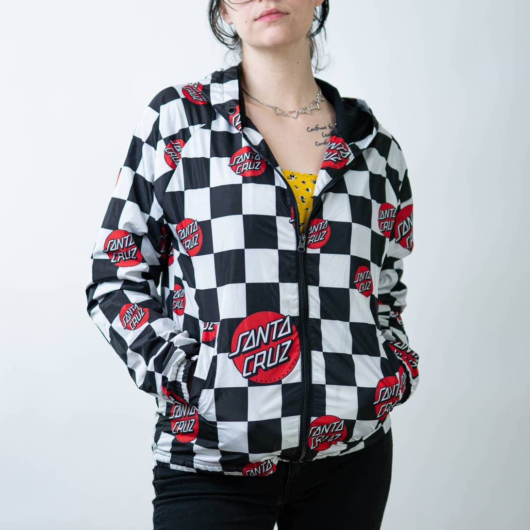 Santa Cruz Skateboards Checker Dot Windbreaker Jacket - M