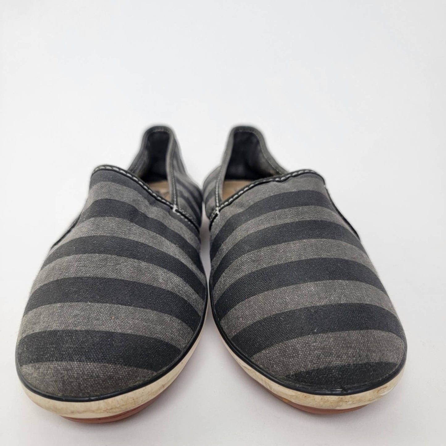 Vans Canvas Striped Slip On Ballet Shoes - 7