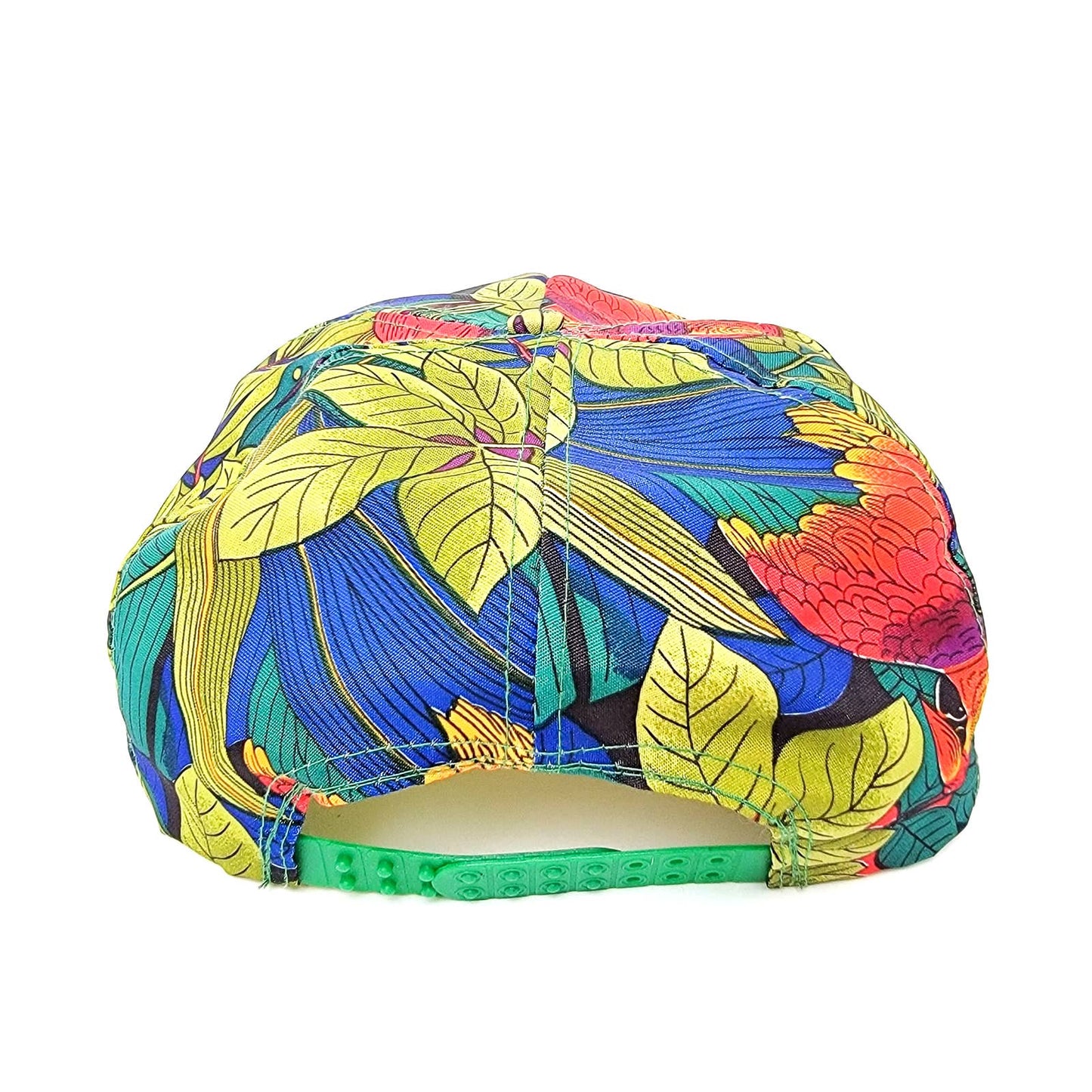 Vintage 'The Hubcaps' Tropical Floral Print Snapback Hat Cap 80/90's