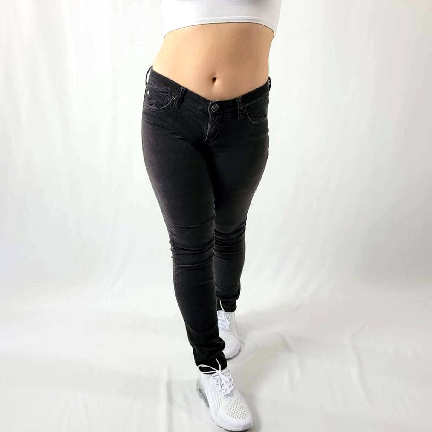 Kut from the Kloth Diana Skinny Black Corduroy Jeans - 6