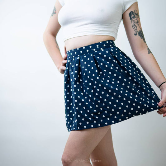 Aeropostale Polka Dot Circle Skater Mini Skirt - M