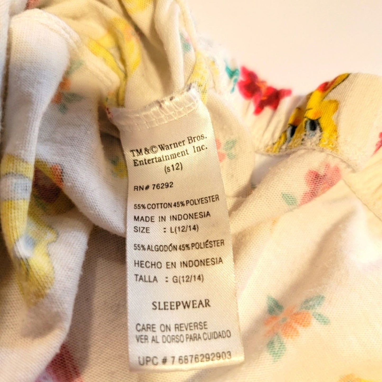 Vintage y2k Warner Bros Tweetie Bird Pajama Sleep Shorts - All Over Print