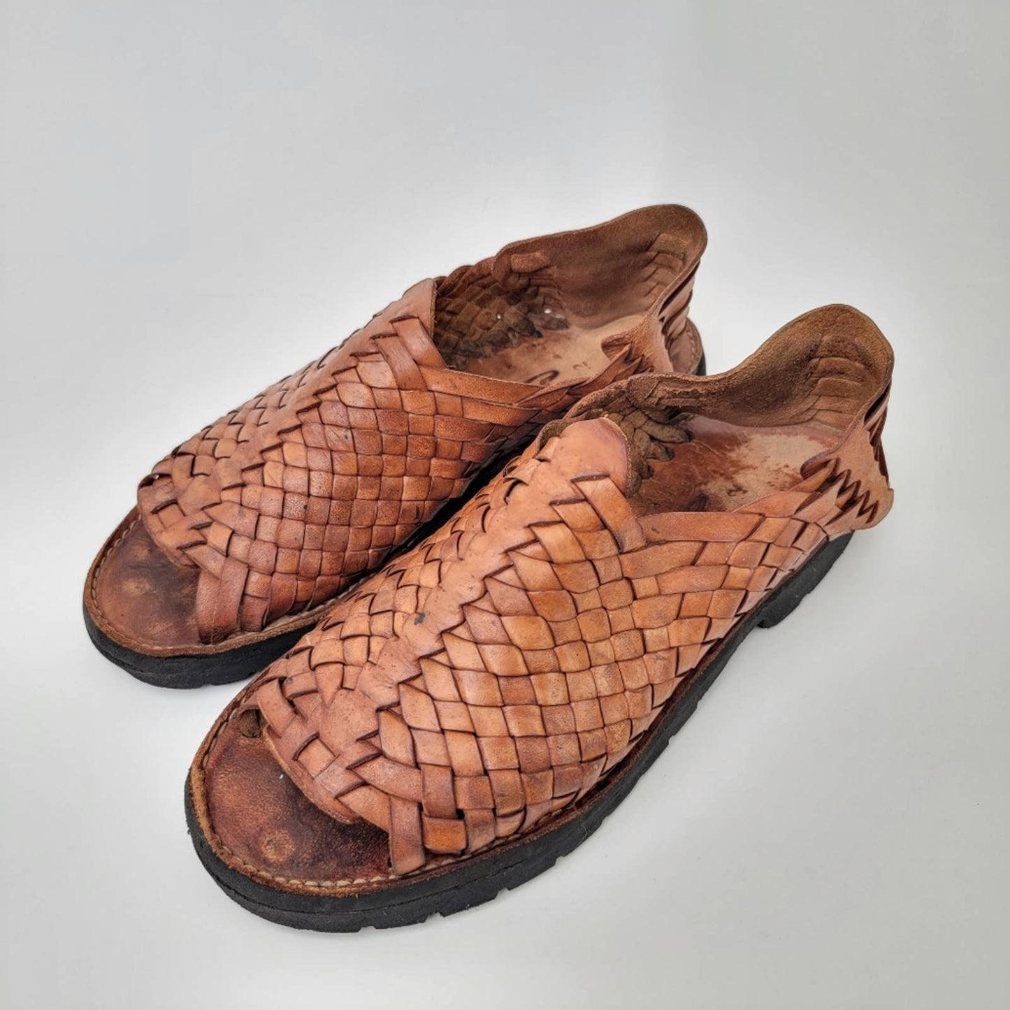 Brand X Ranchero Huarache Leather Fisherman Sandals - 12