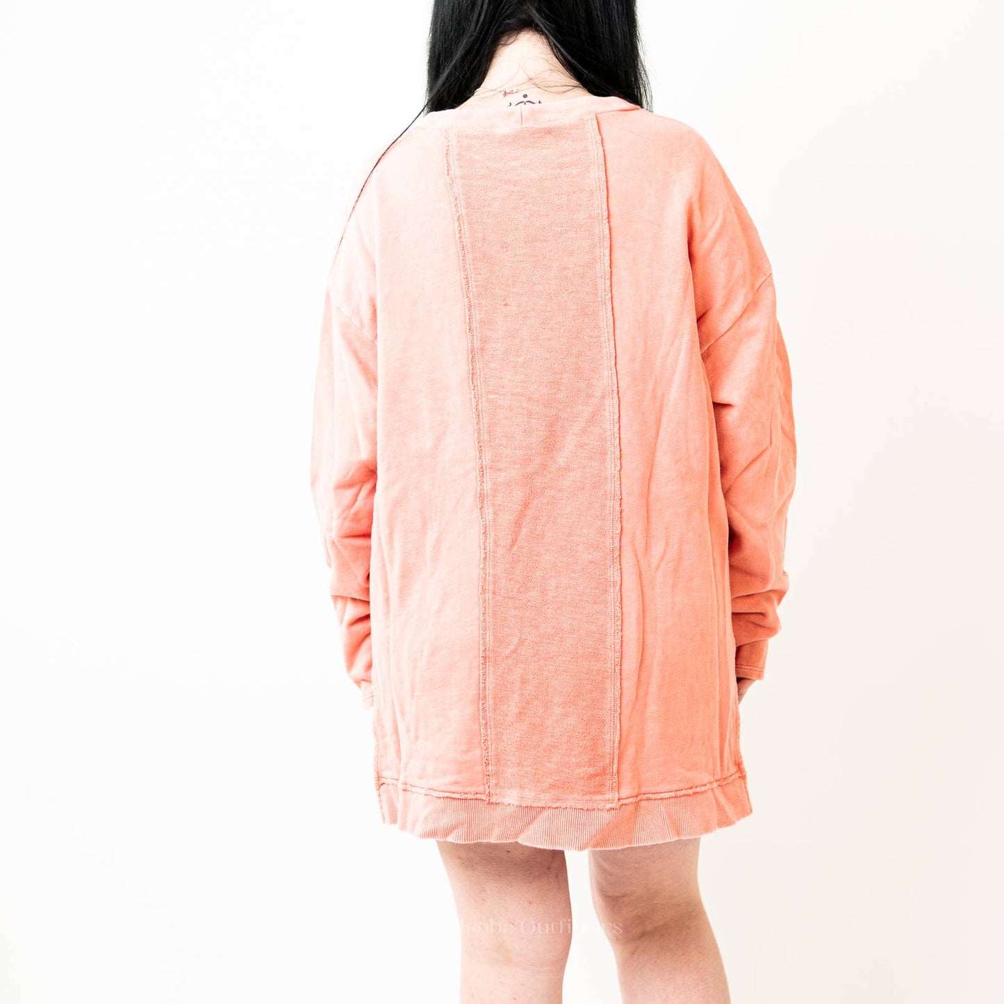 Anthropologie Pilcro Salmon Pink Long Sleeve Sweater Dress