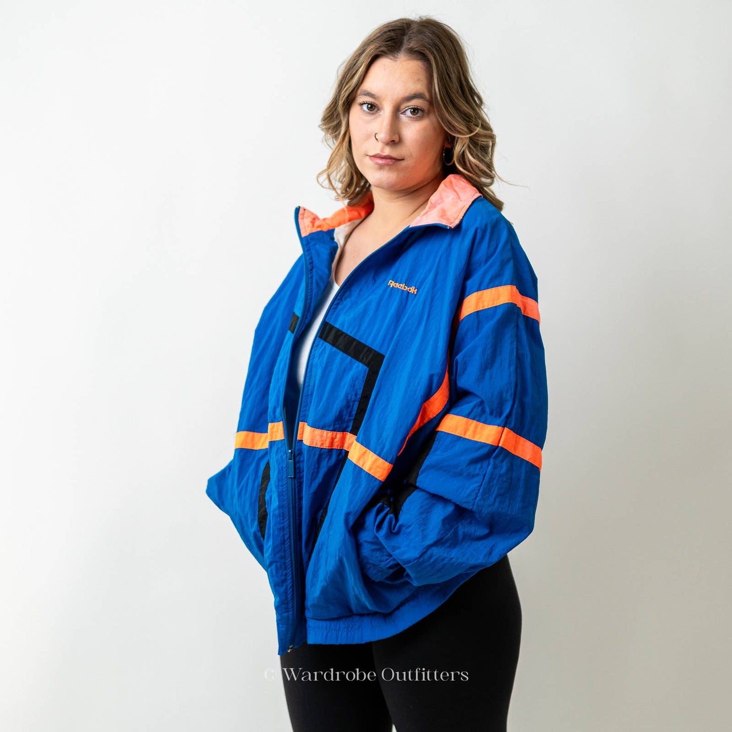 Vintage 80s Pastel Reebok Track Jacket Windbreaker