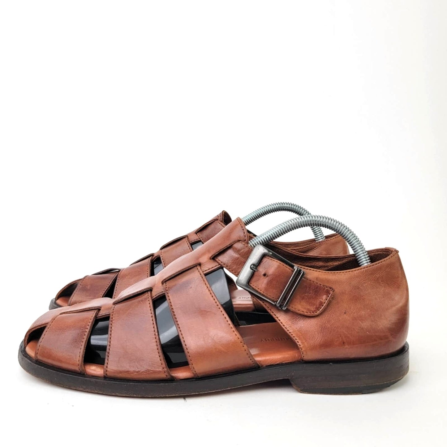 Johnston & Murphy Domani Leather Huarache Fisherman Sandals - 8.5