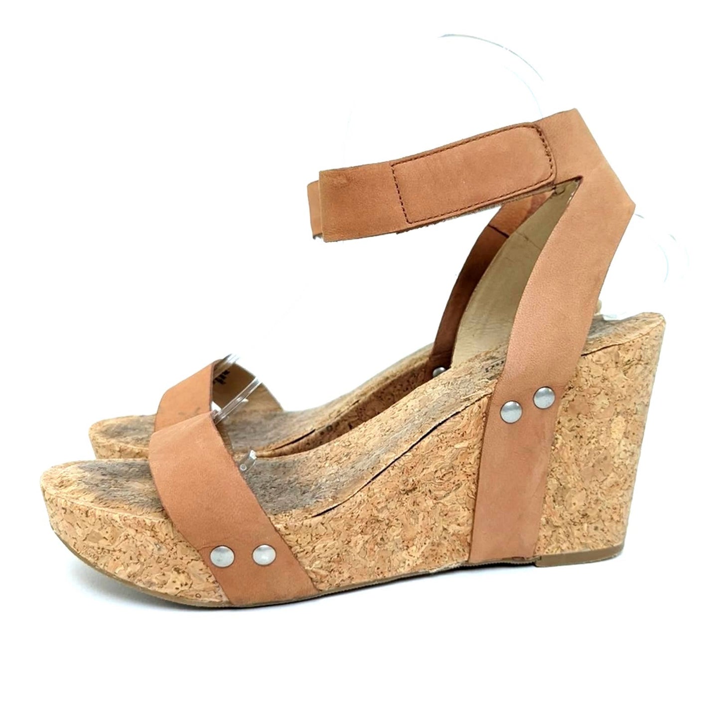 Lucky Brand McDowell Tan Platform Wedge Sandals - 8