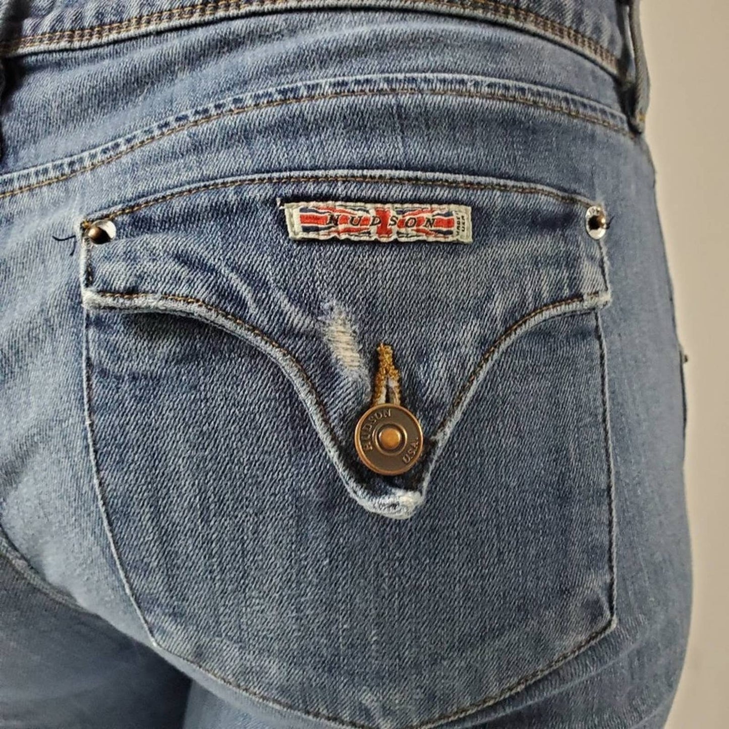 Vintage Y2K Hudson Napo Collin Flap Low Rise Jeans - 29