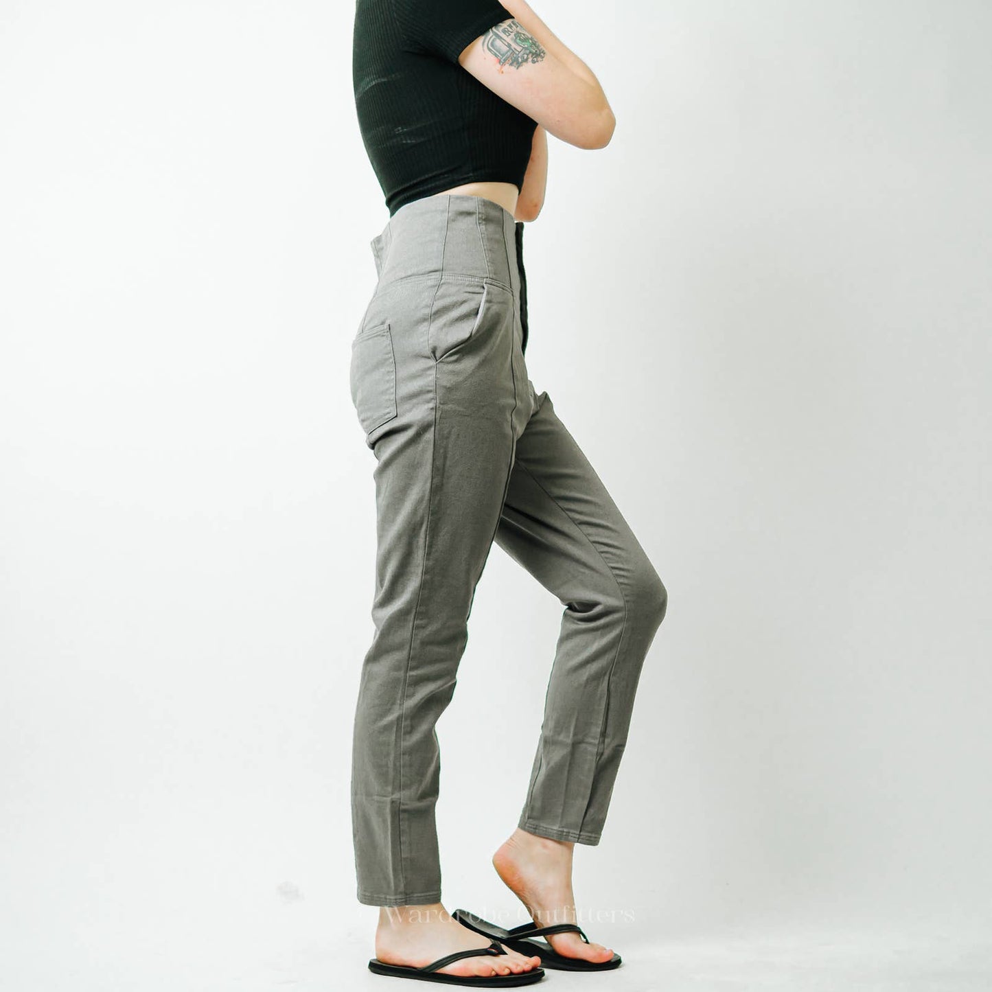 ASOS High Rise Elastic Waist Pants